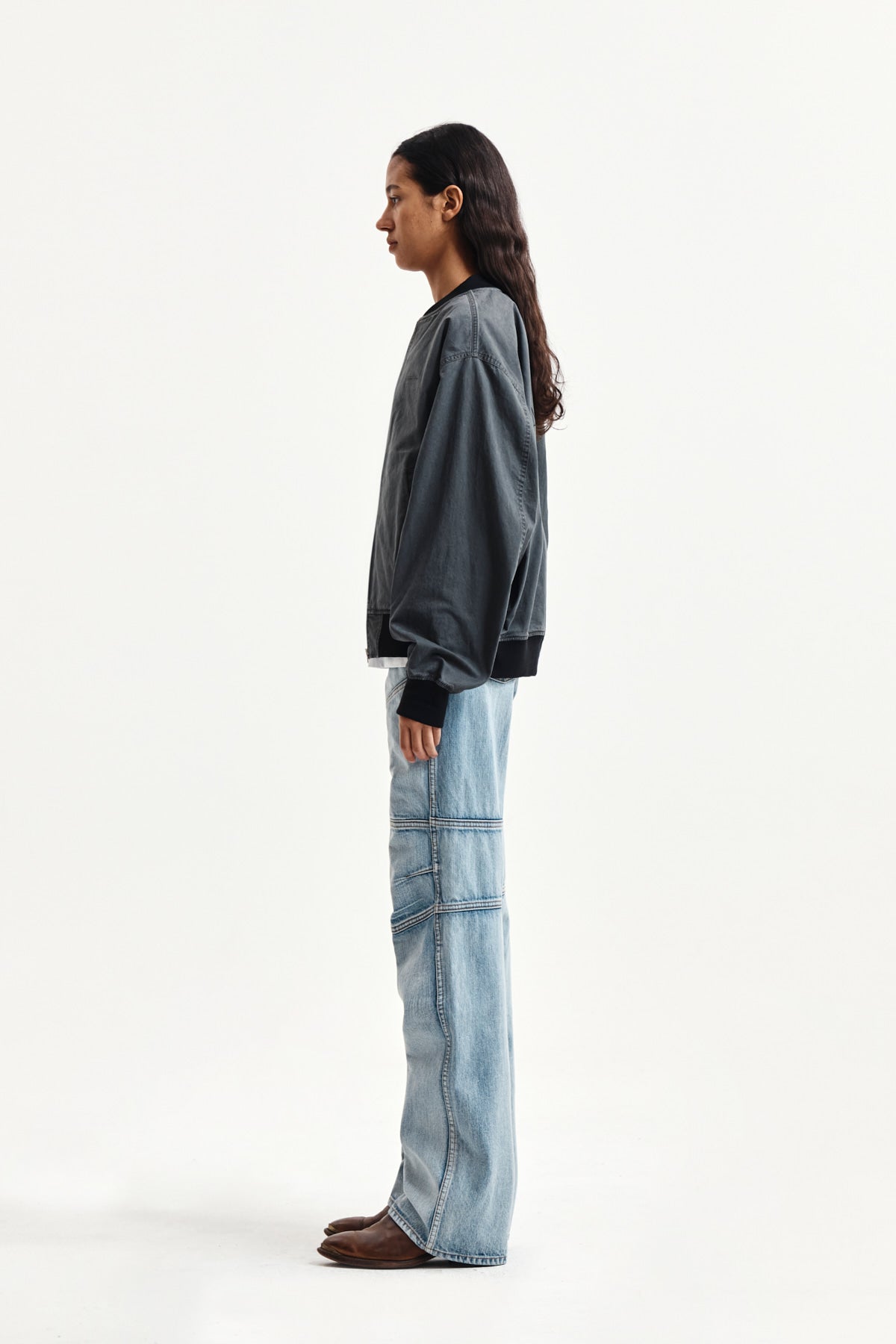Matin Kim - Vintage Washed Back Logo Jumper (Charcoal) product image 7 | TRAB K-Fashion Australia