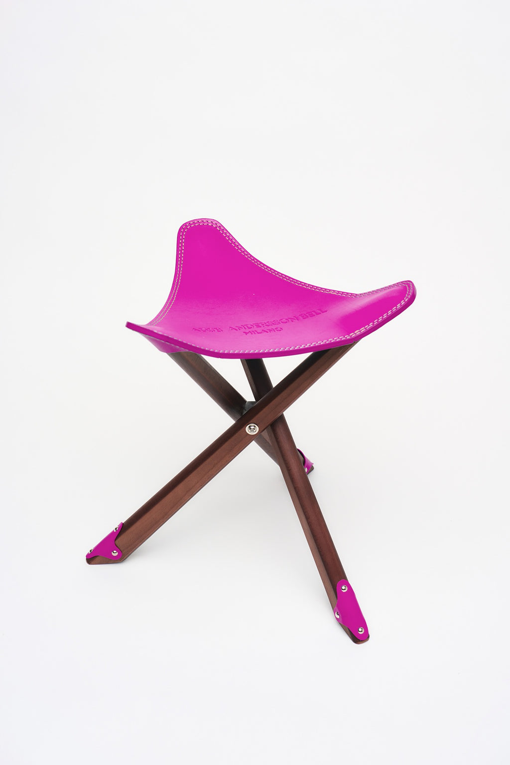 Andersson Bell - Adsb Milano Leather Tripod Stool (Pink) product image 1 | TRAB K-Fashion Australia