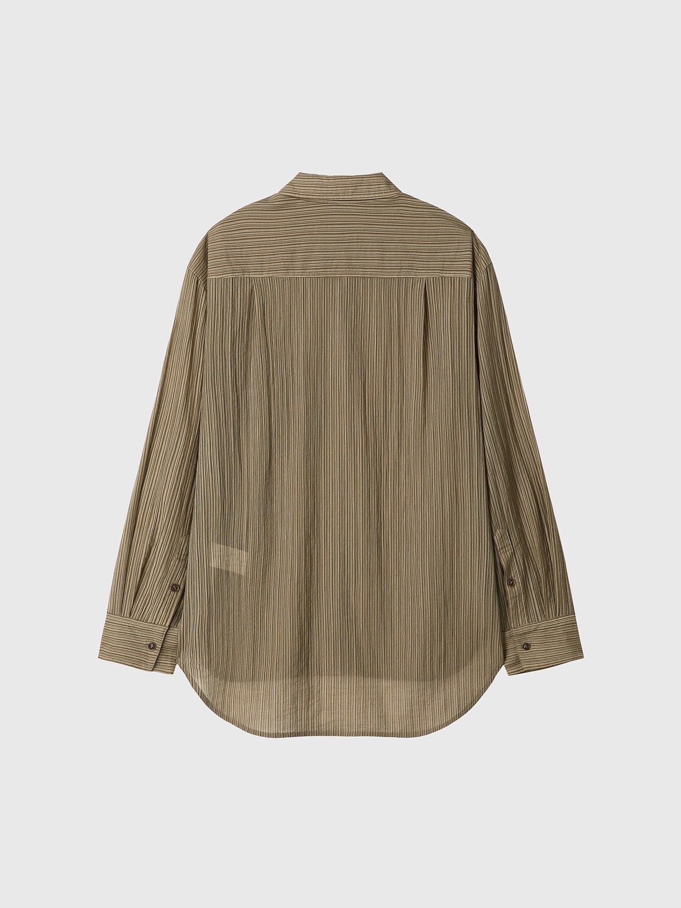 Tonywack - Lyocell Oversized Stripe Shirt (Olive Stripe) product image 11 | TRAB K-Fashion Australia