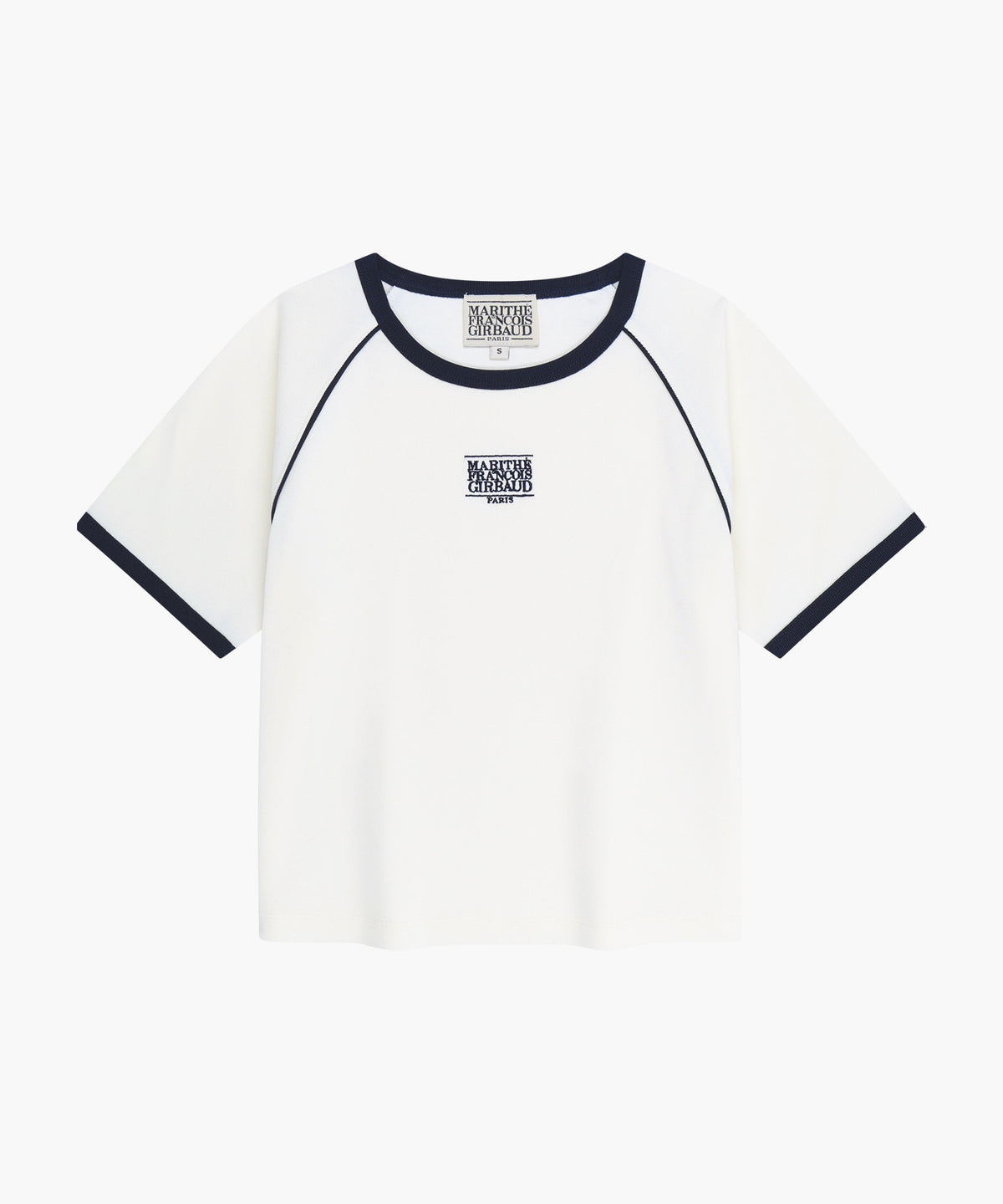 Marithe & Francois Girbaud - Aerocool Small Classic Logo Ringer Slim Crop Tee (Ivory) product image 6 | TRAB K-Fashion Australia