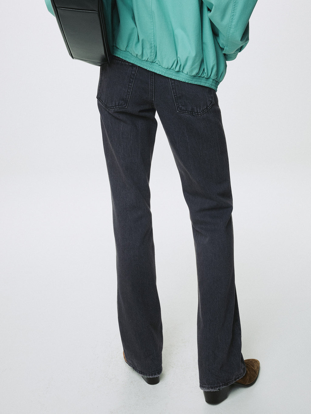 Tonywack - Flared-Leg Distressed Denim Jeans (Washed Black) product image 6 | TRAB K-Fashion Australia