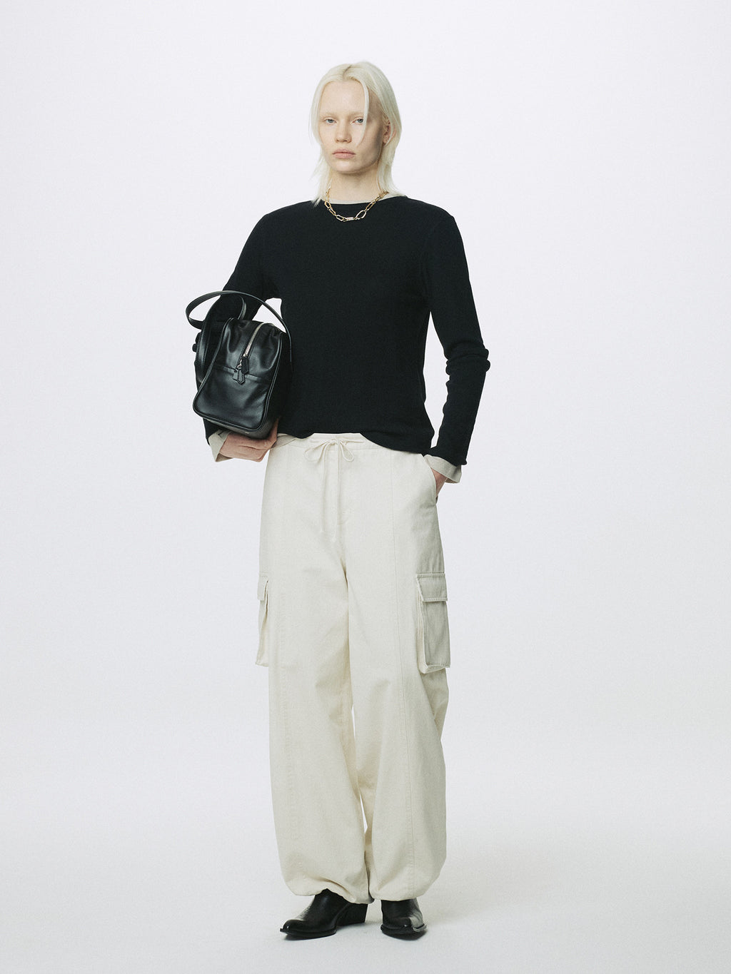 Tonywack - Cotton Cashmere Essential Top (Black) product image 1 | TRAB K-Fashion Australia
