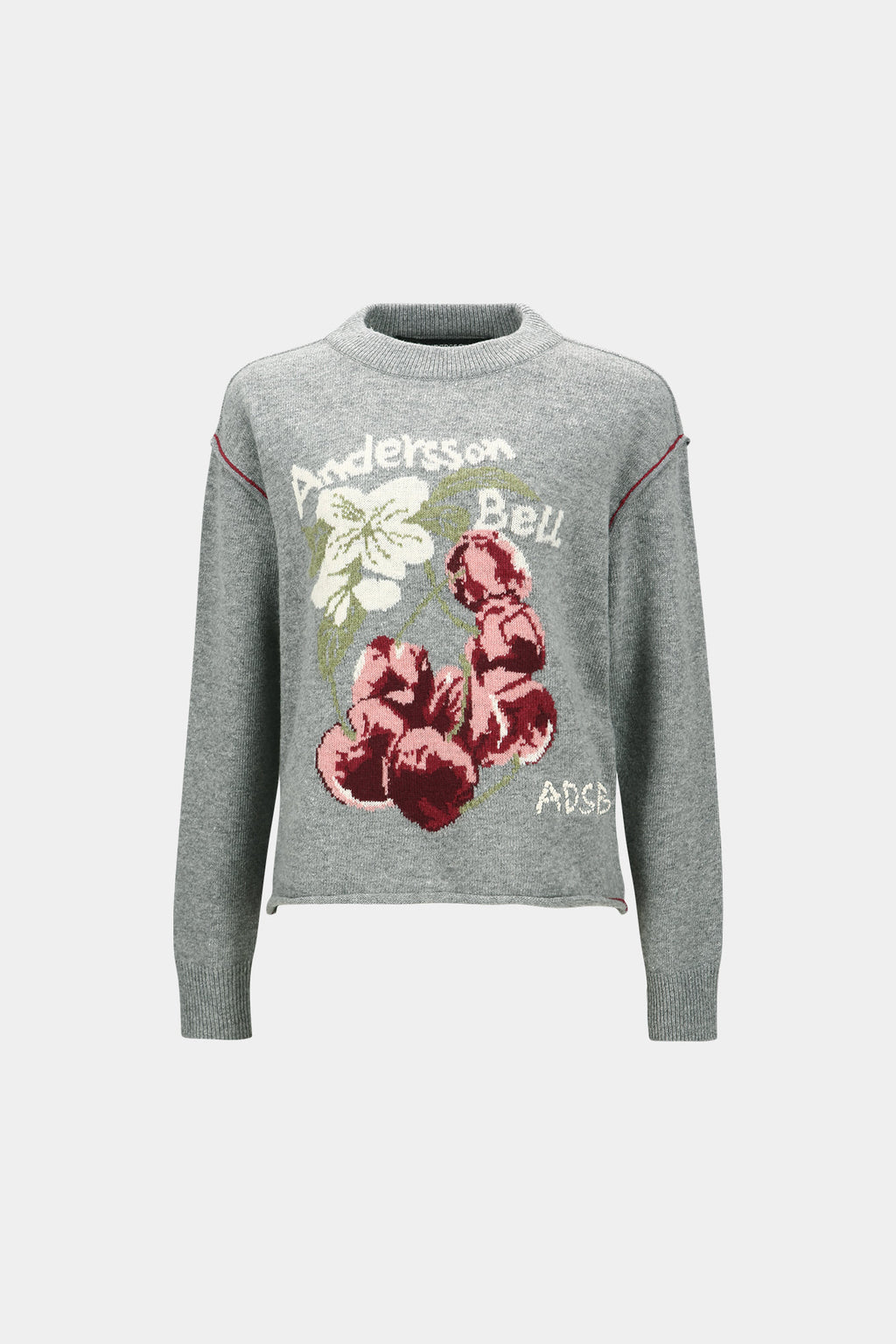 Andersson Bell - Fruit Intarsia Crewneck Sweater (Grey) product image 5 | TRAB K-Fashion Australia