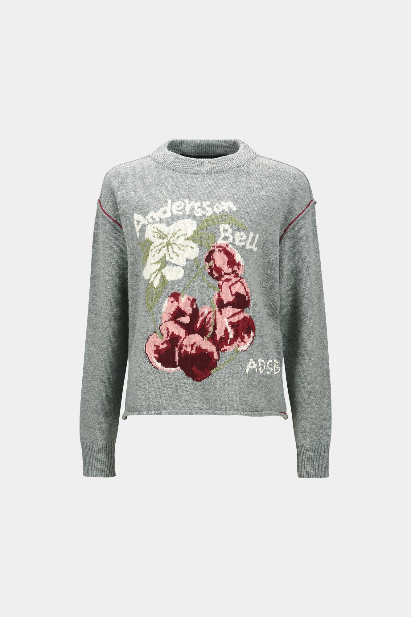 Andersson Bell - Fruit Intarsia Crewneck Sweater (Grey) product image 5 | TRAB K-Fashion Australia
