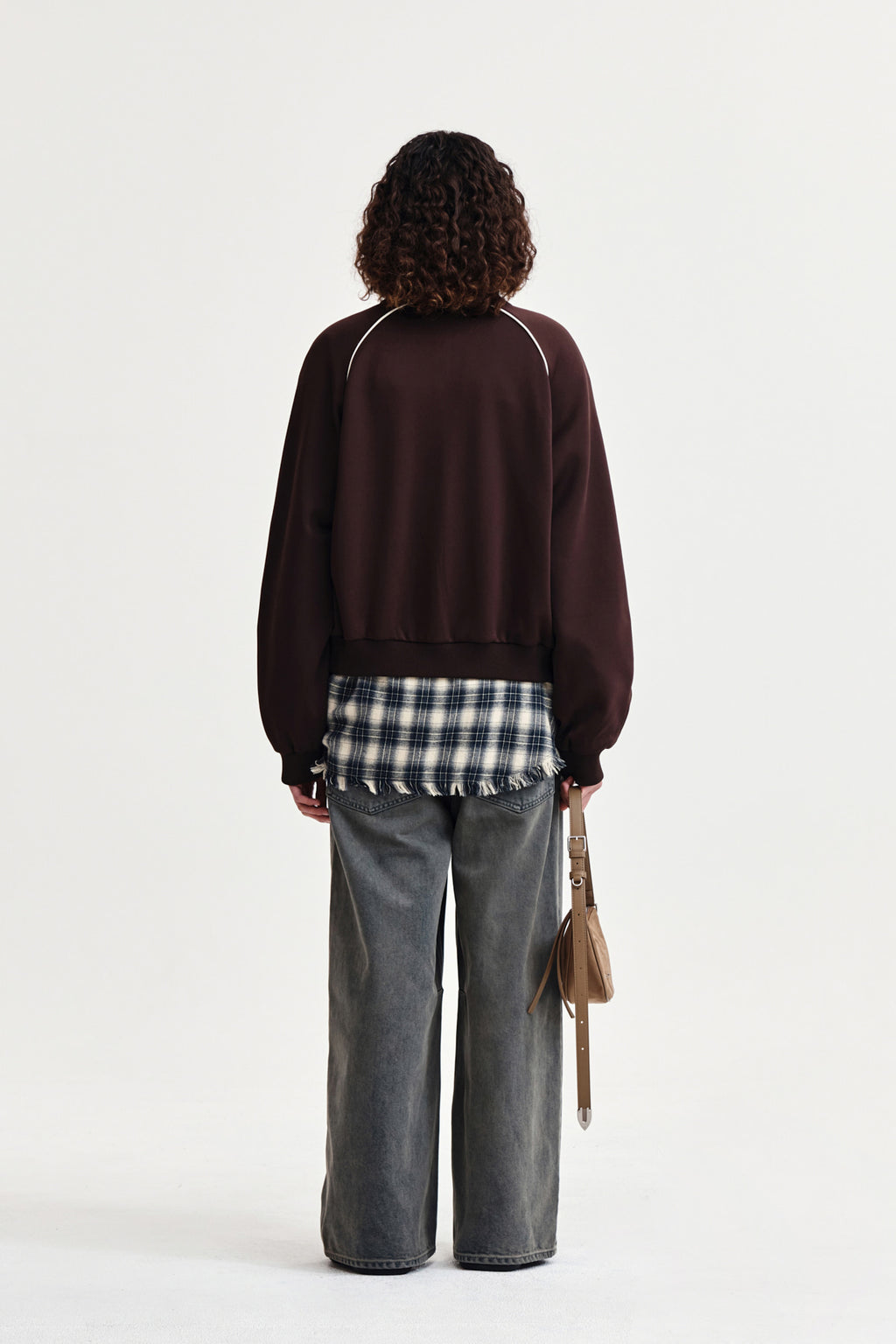 Matin Kim - Heart Logo Track Jumper (Brown) product image 8 | TRAB K-Fashion Australia