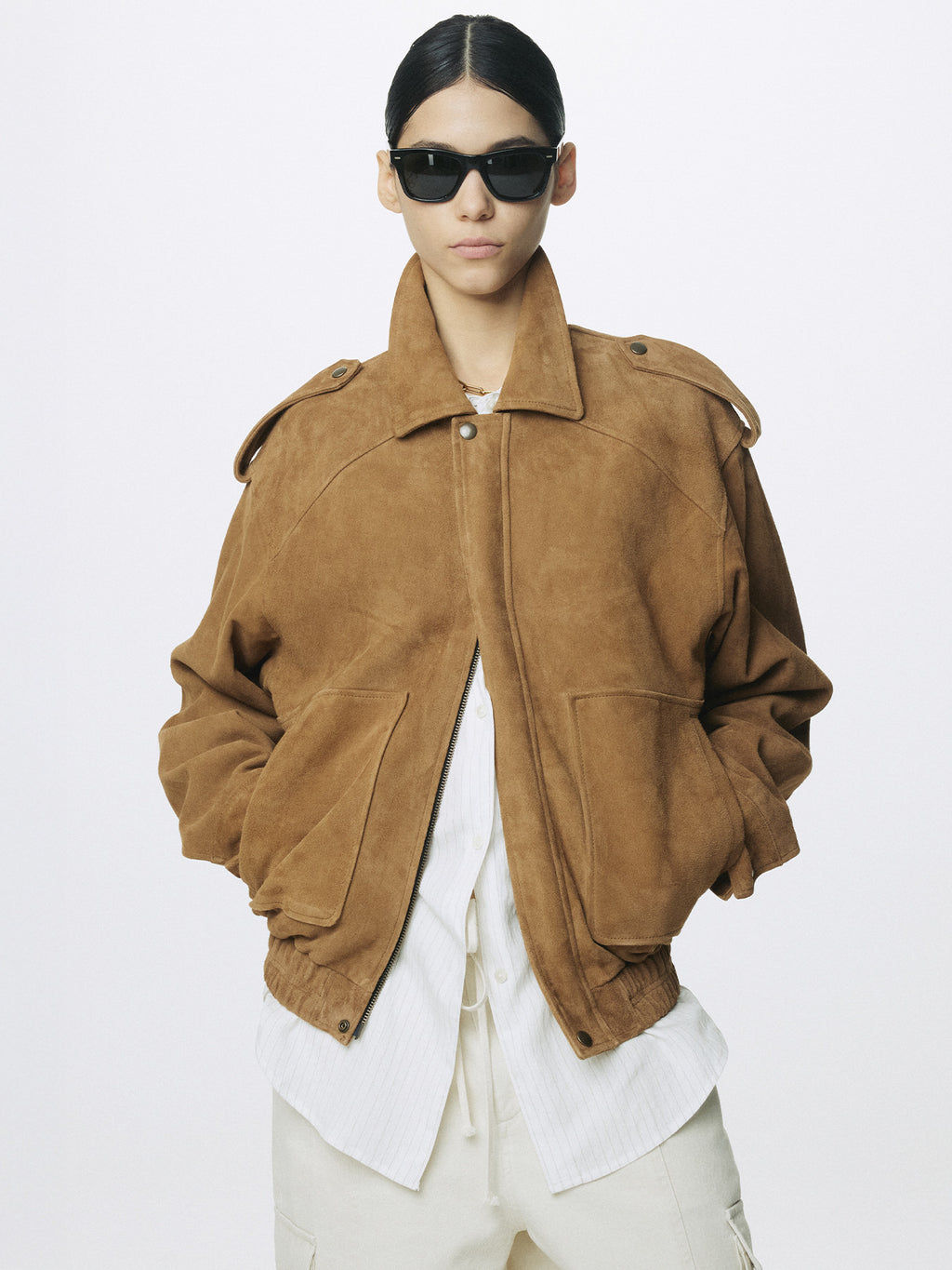 Tonywack - Goat Suede Bomber Jacket (Camel) product image 4 | TRAB K-Fashion Australia
