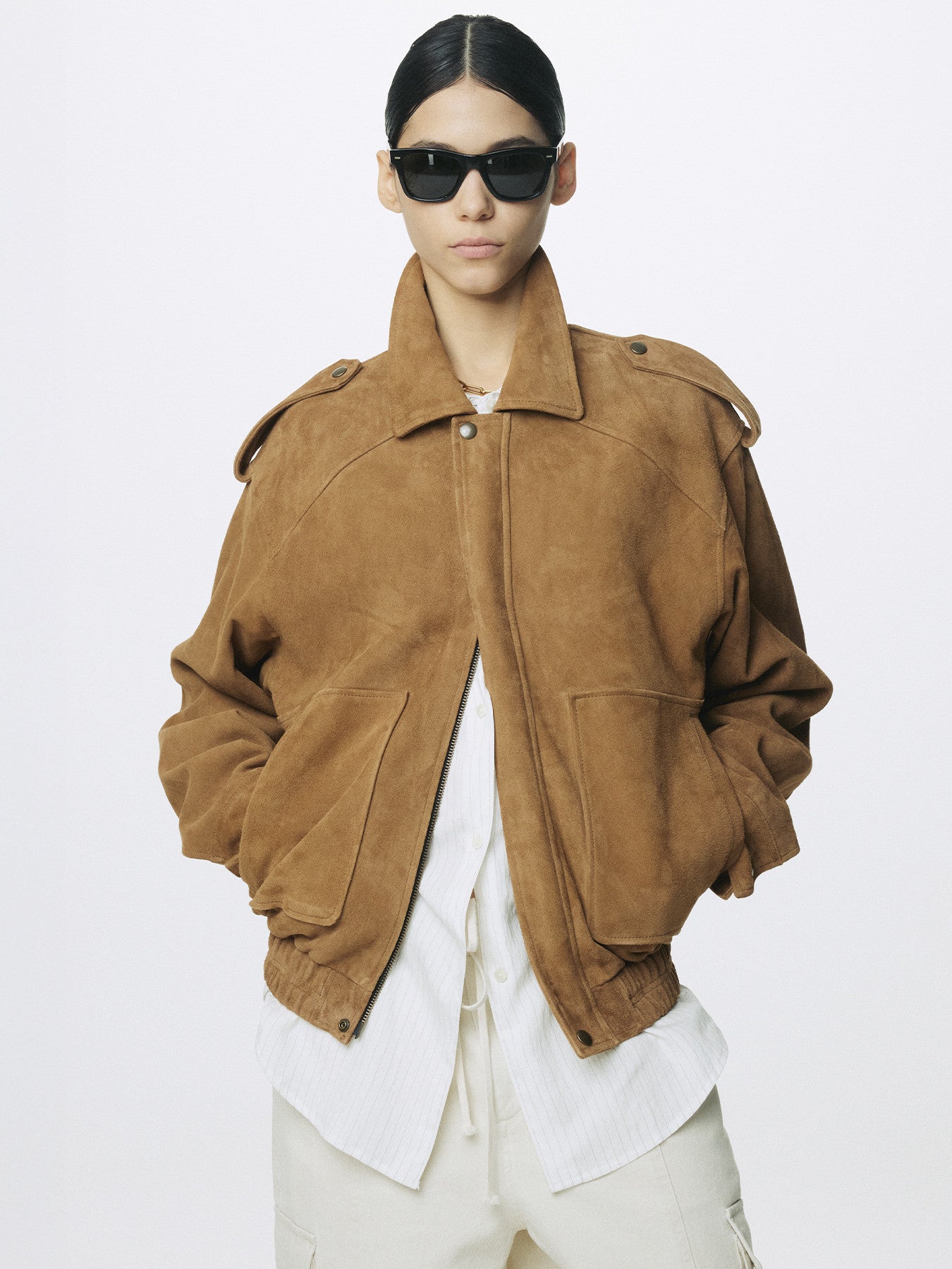 Tonywack - Goat Suede Bomber Jacket (Camel) product image 4 | TRAB K-Fashion Australia