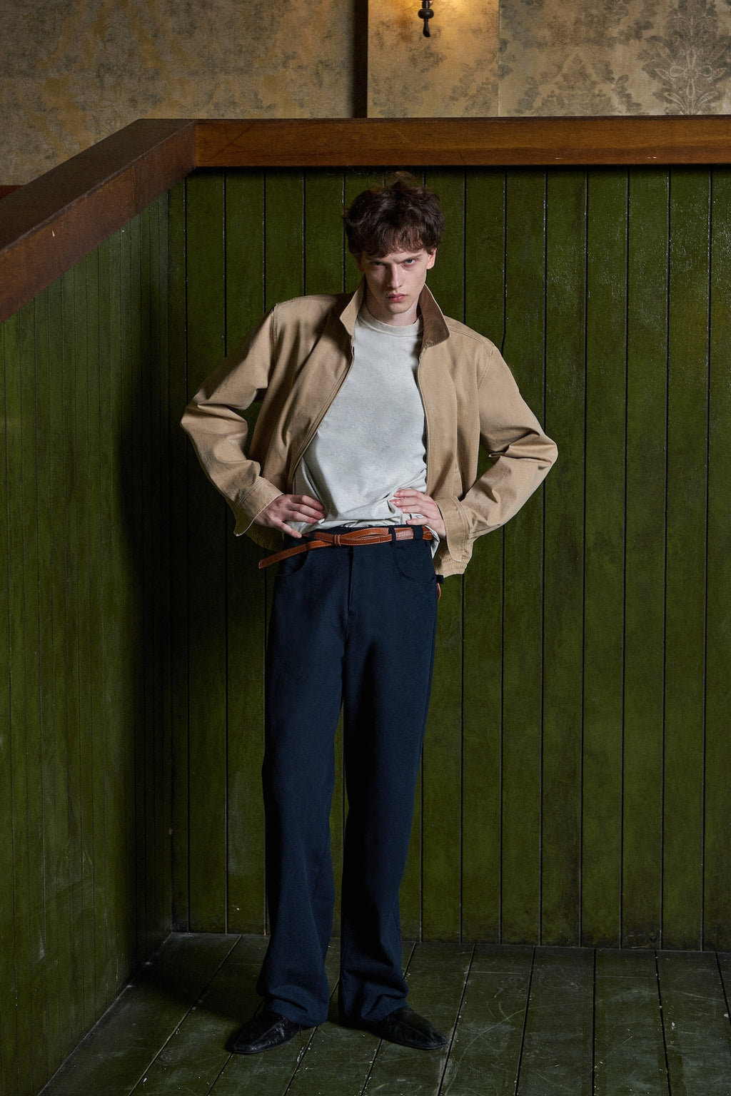 STU - Curved Cuff Jacket (Beige) product image 3 | TRAB K-Fashion Australia
