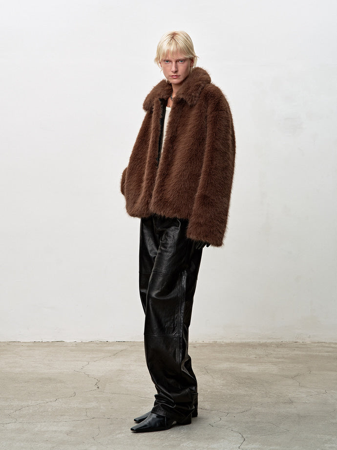 Tonywack - Faux Fur Relaxed Blouson (Mocha) product image 3 | TRAB K-Fashion Australia