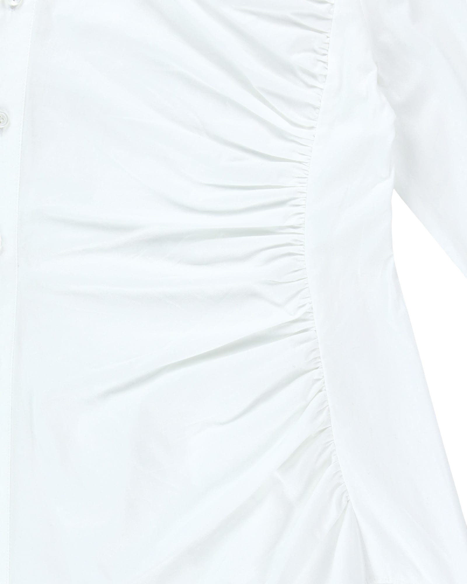 Kimhe Kim - Asymmetrical Shirring Shirt (White) product image 16 | TRAB K-Fashion Australia
