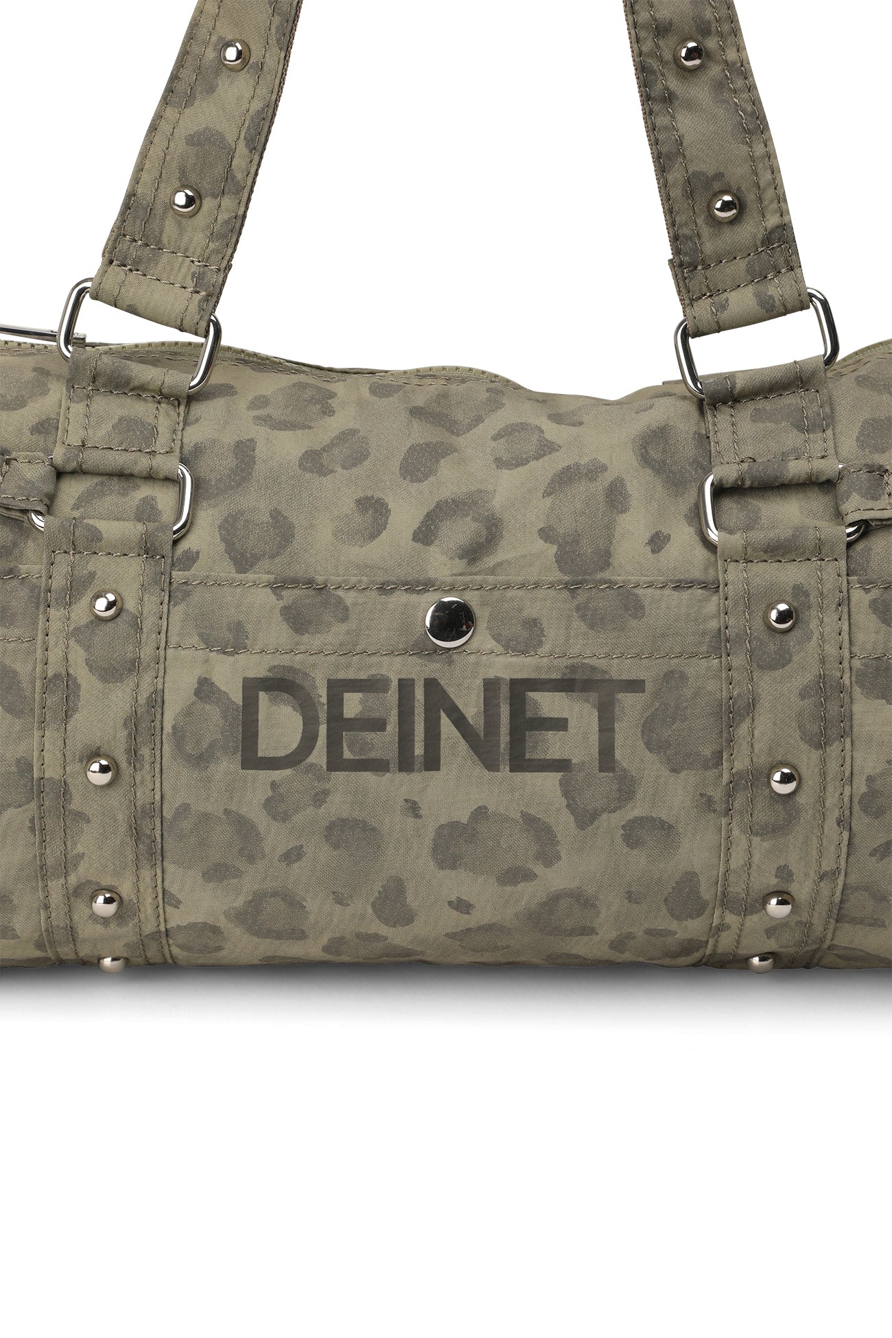 Deinet - Logo Leopard Duffle Mini Bag (Khaki) product image 7 | TRAB K-Fashion Australia