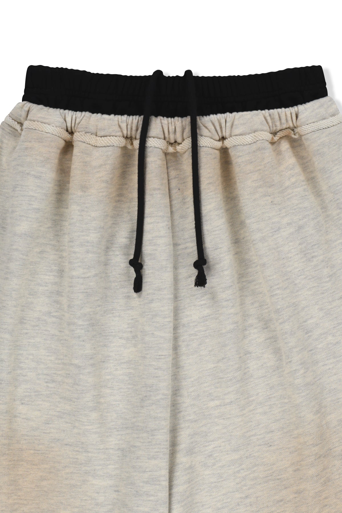 Matin Kim - Vintage Washed Color Contrast Bermuda Sweatpants (Light Beige) product image 3 | TRAB K-Fashion Australia