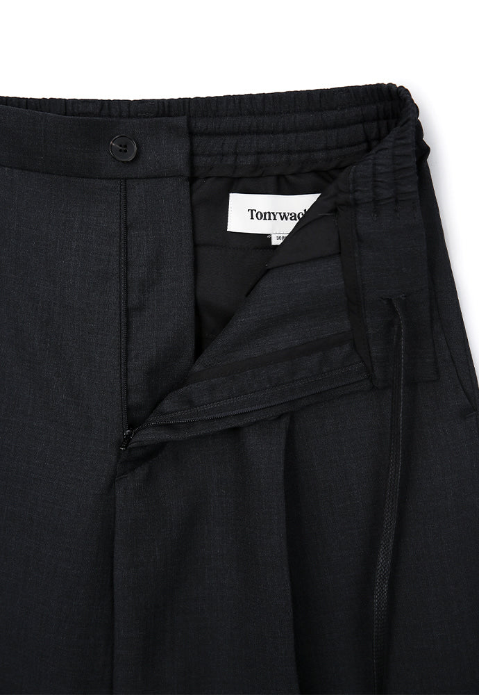 Tonywack - High-Density Wool Drawstring Wide Trousers (Grey) product image 9 | TRAB K-Fashion Australia