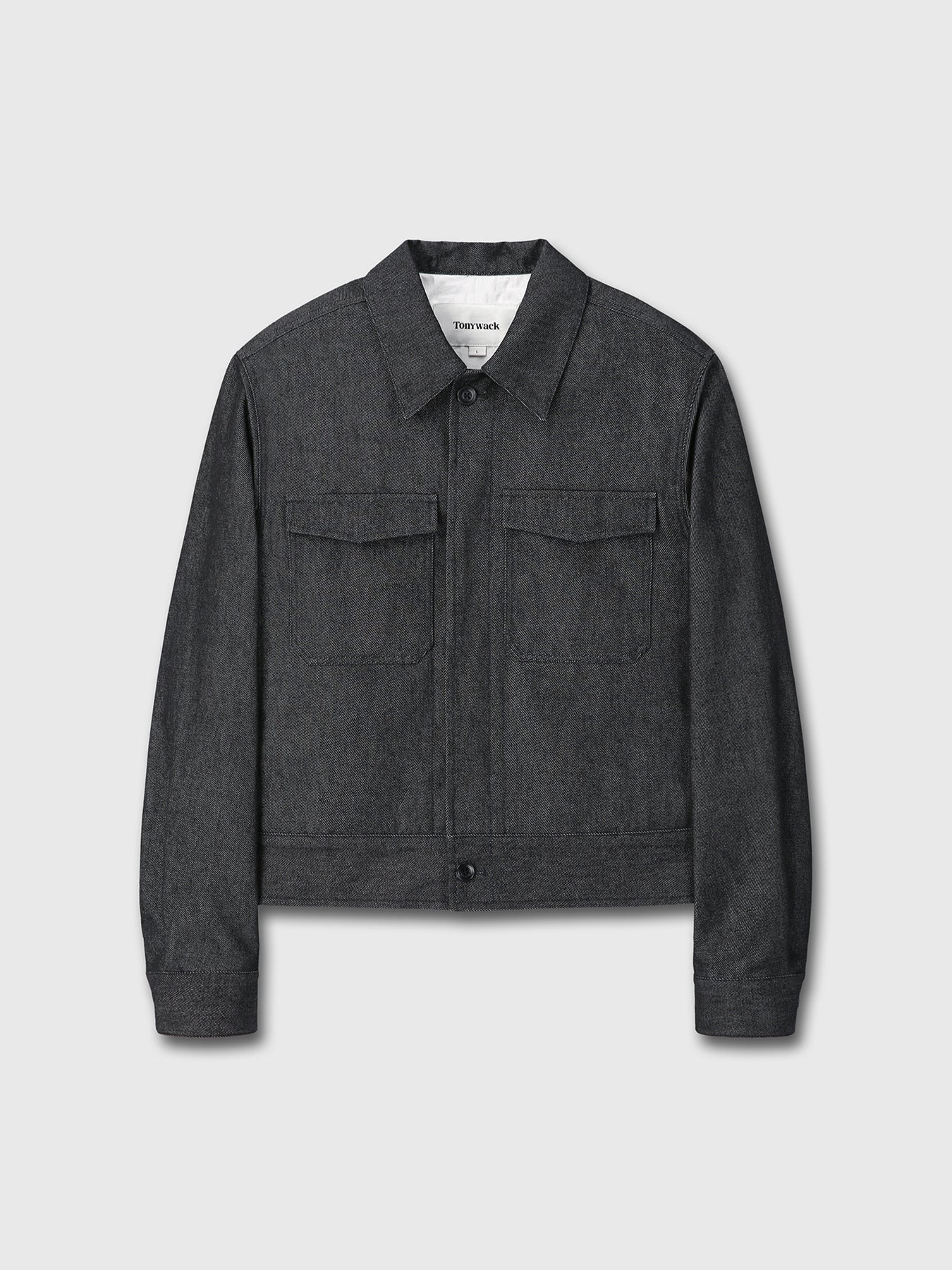 Tonywack - Hidden Button Denim Blouson (Charcoal Indigo) product image 8 | TRAB K-Fashion Australia