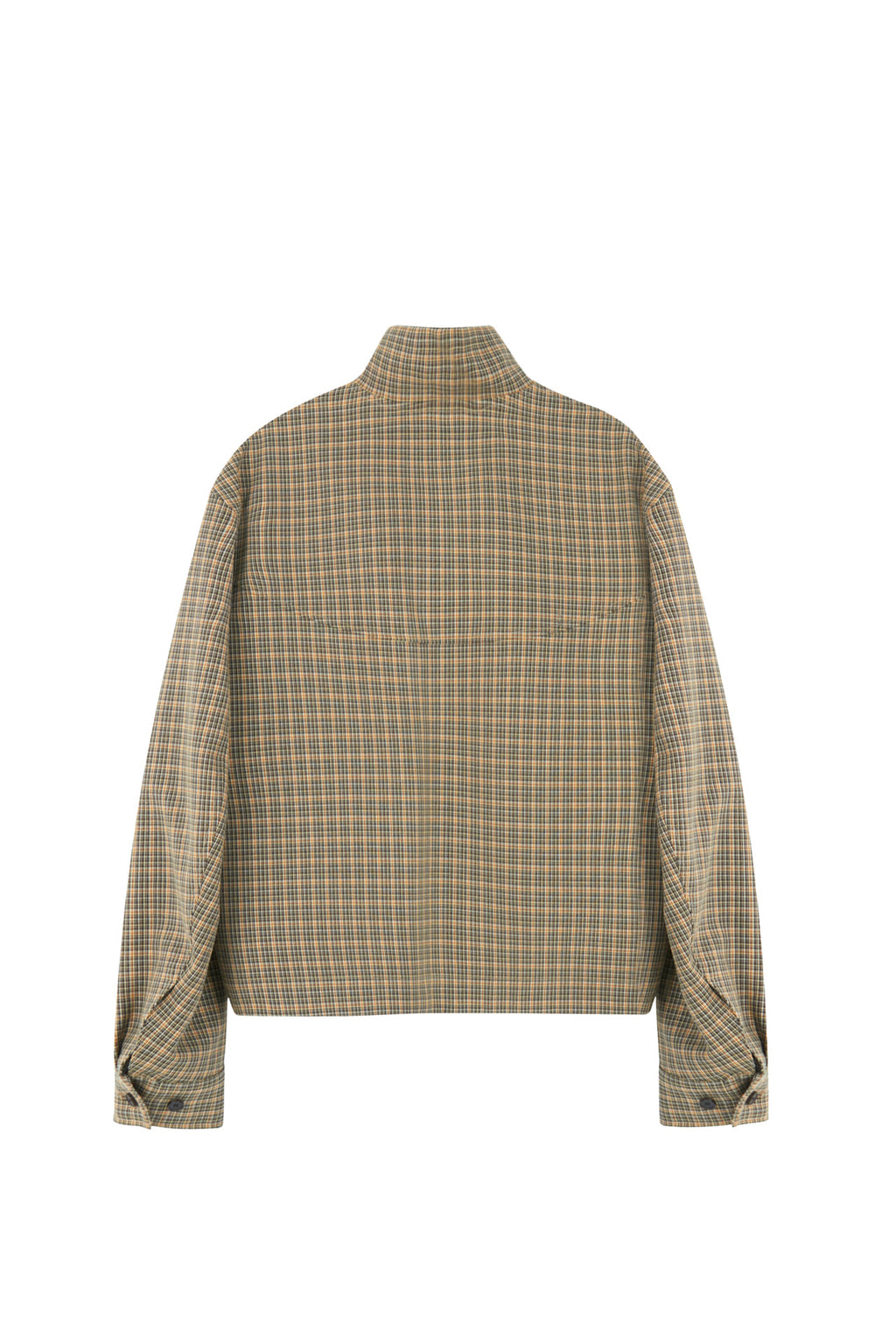 Stu - High Neck Crop Check Jacket Orange (Brown) product image 19 | TRAB K-Fashion Australia