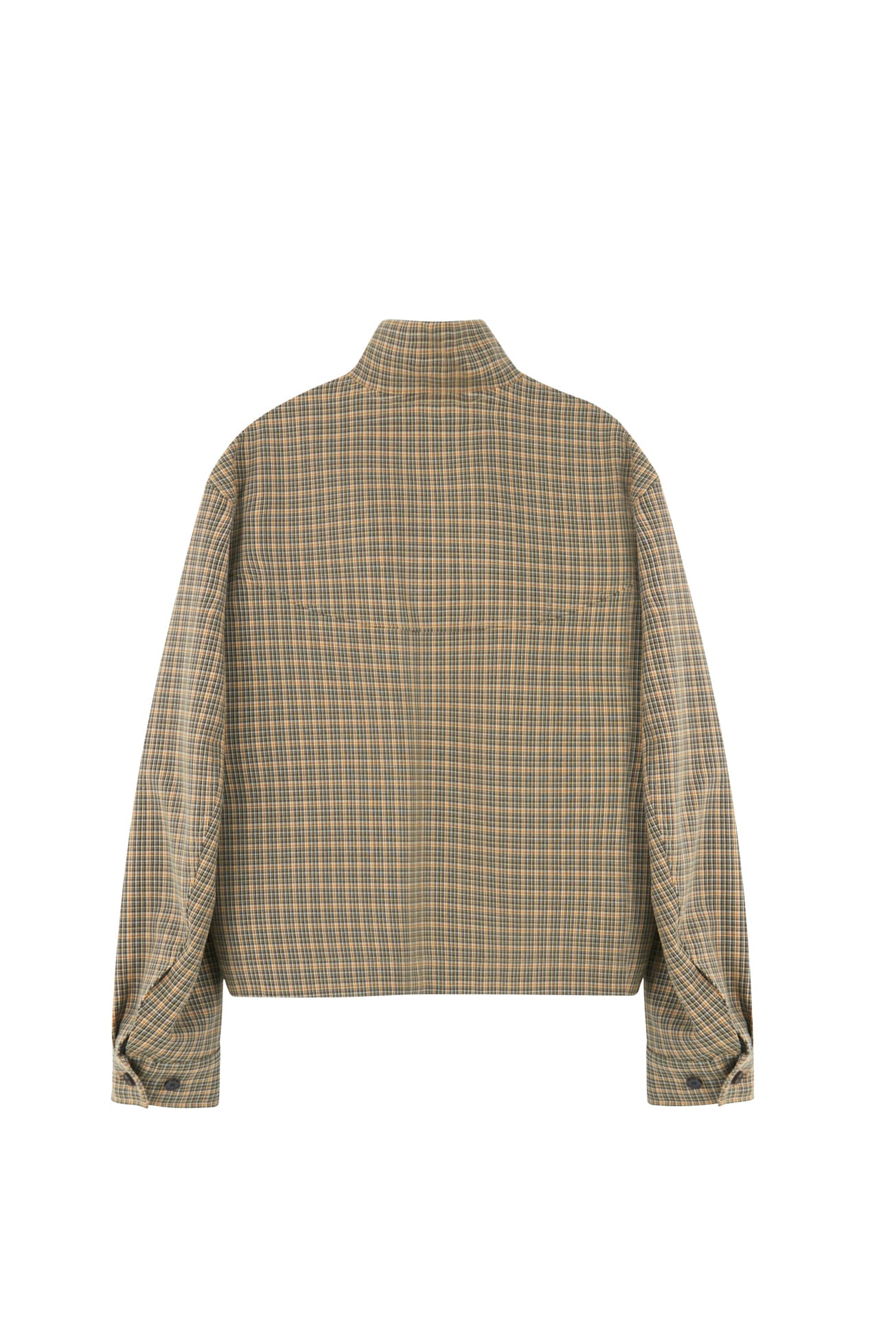 Stu - High Neck Crop Check Jacket Orange (Brown) product image 19 | TRAB K-Fashion Australia