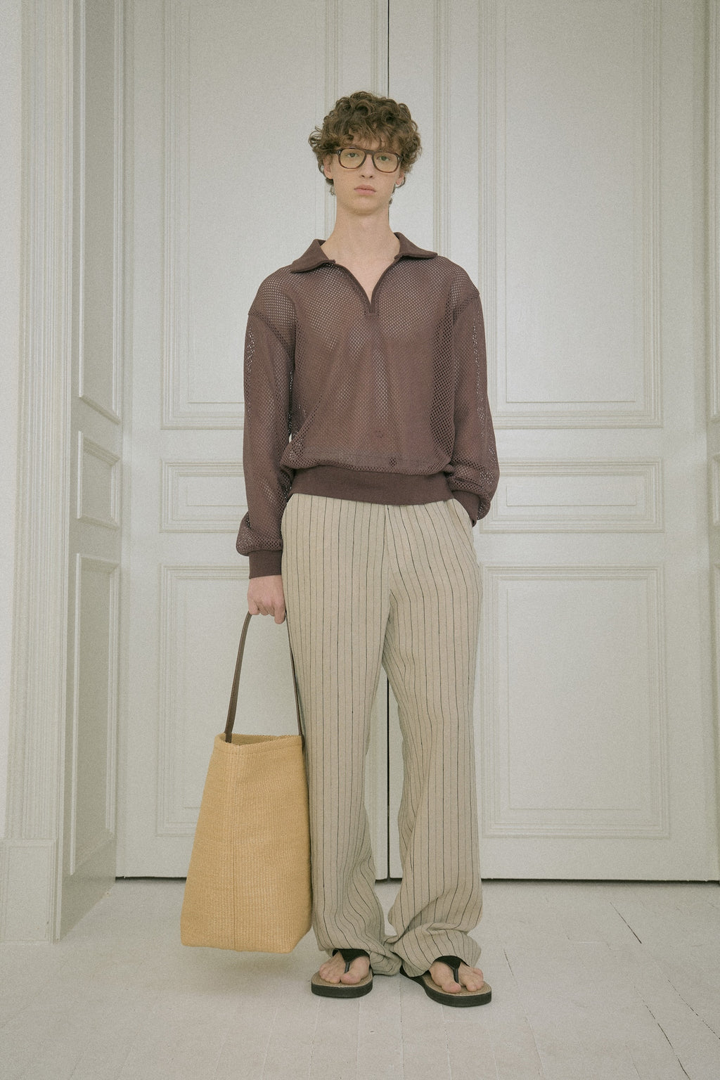 Stu - Stripe Linen Pants (Beige) product image 9 | TRAB K-Fashion Australia