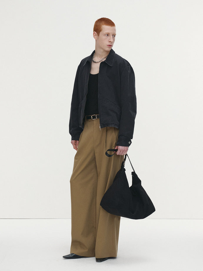 Tonywack - Garment-Dyed Cotton Distressed Mechanic Jacket (Faded Black) product image 2 | TRAB K-Fashion Australia