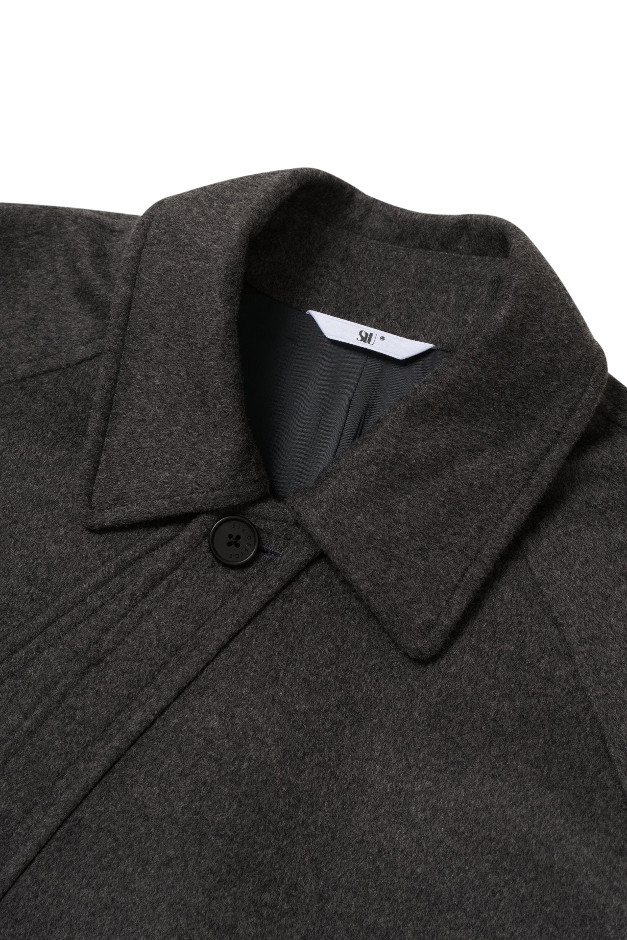 STU - Curved Double Line Mac Coat In Cashmere (Charcoal) product image 19 | TRAB K-Fashion Australia