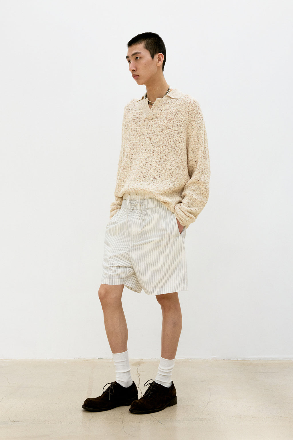 Coor - Crochet Collar Knit (Natural) product image 3 | TRAB K-Fashion Australia