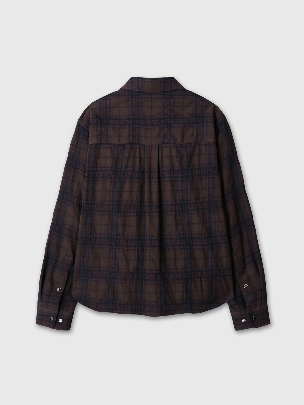 Tonywack - Wool And Cotton Checked Shirt Jacket Japanese Fabric (Brown) product image 11 | TRAB K-Fashion Australia
