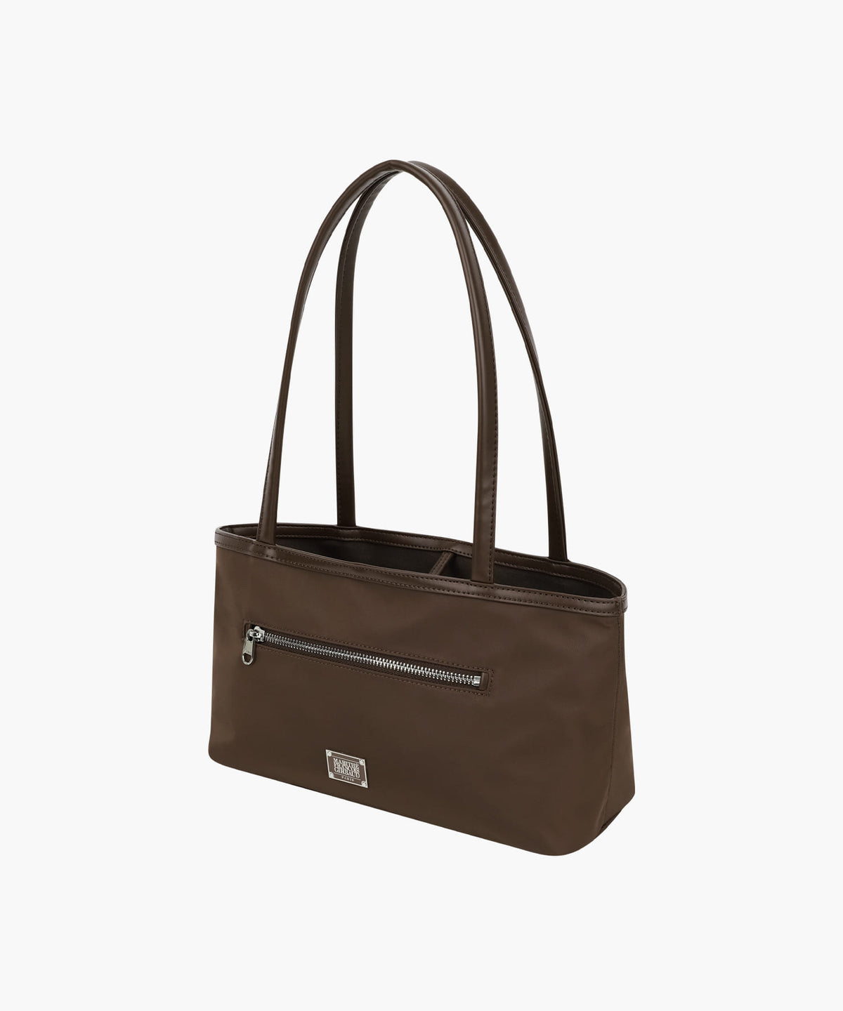 Marithe & Francois Girbaud - Classic Logo Zip Pocket Shoulder Bag (Brown) product image 2 | TRAB K-Fashion Australia