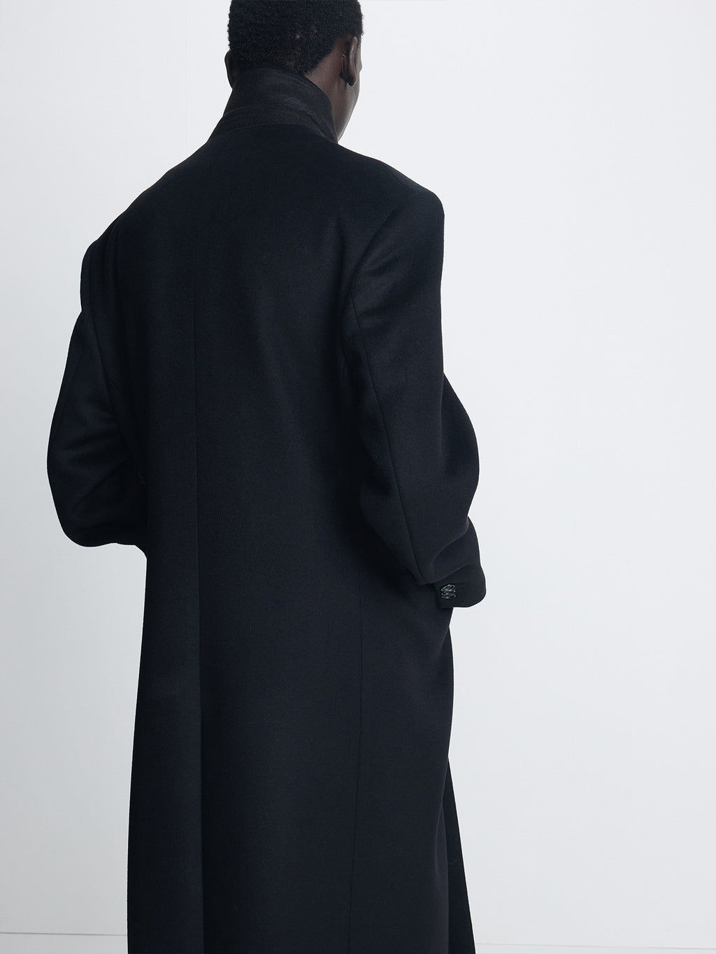 Tonywack - Wool And Cashmere Double-Breasted Coat (Black) product image 5 | TRAB K-Fashion Australia