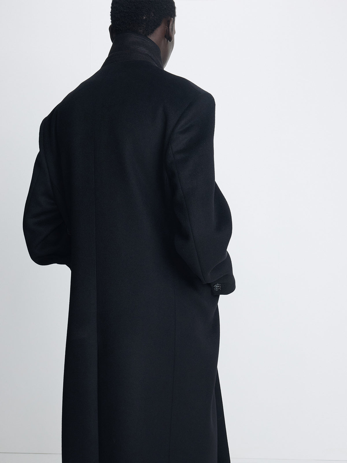 Tonywack - Wool And Cashmere Double-Breasted Coat (Black) product image 5 | TRAB K-Fashion Australia