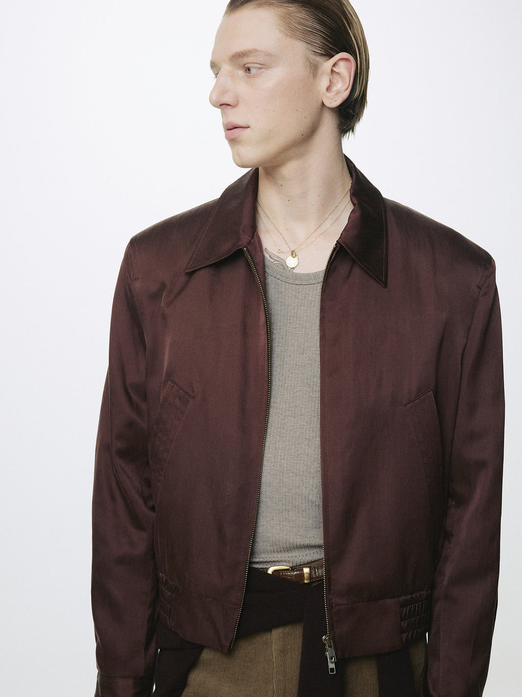 Tonywack - Silk Cotton Swing Jacket (Vintage Maroon) product image 6 | TRAB K-Fashion Australia