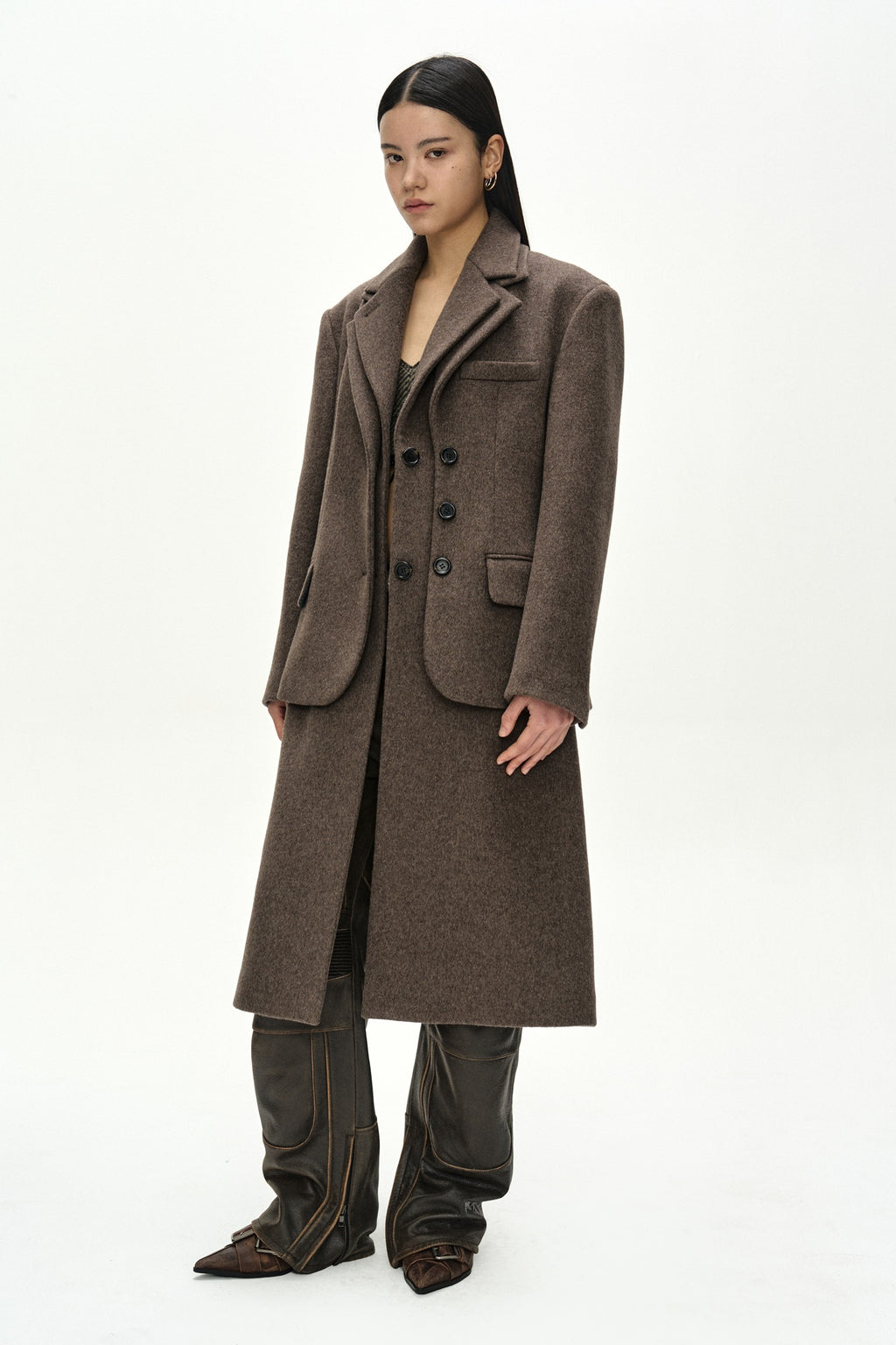 Andersson Bell - Blazer Layered 26 Coat (Brown) product image 4 | TRAB K-Fashion Australia