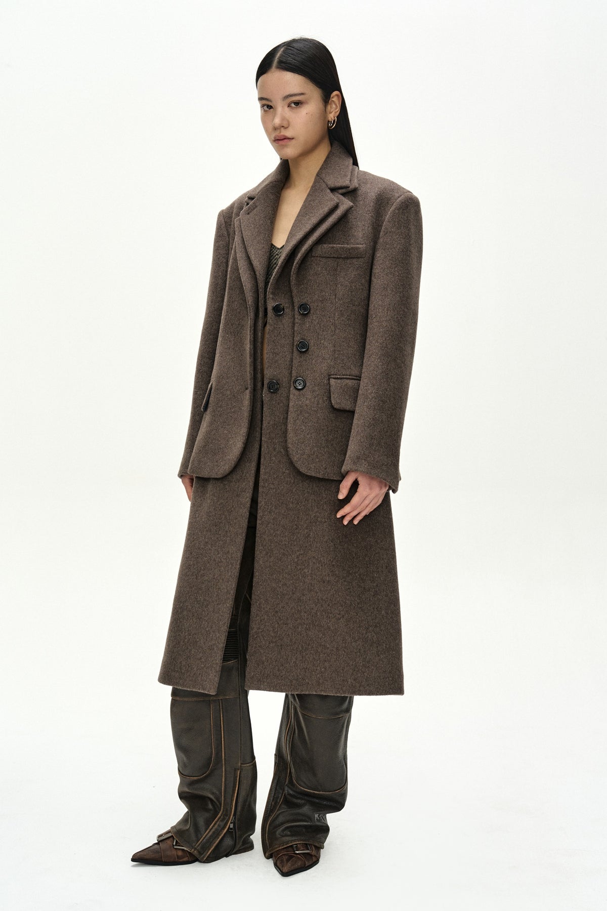 Andersson Bell - Blazer Layered 26 Coat (Brown) product image 4 | TRAB K-Fashion Australia