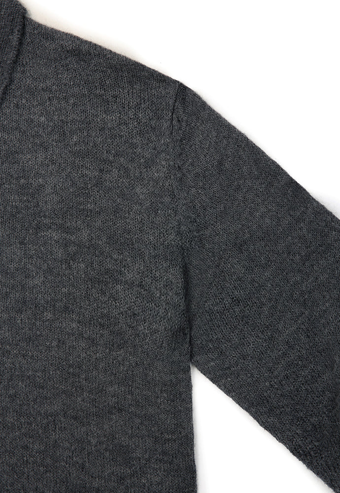 Tonywack - Italian Fabric Brushed Mohair Polo Knit (Charcoal) product image 8 | TRAB K-Fashion Australia