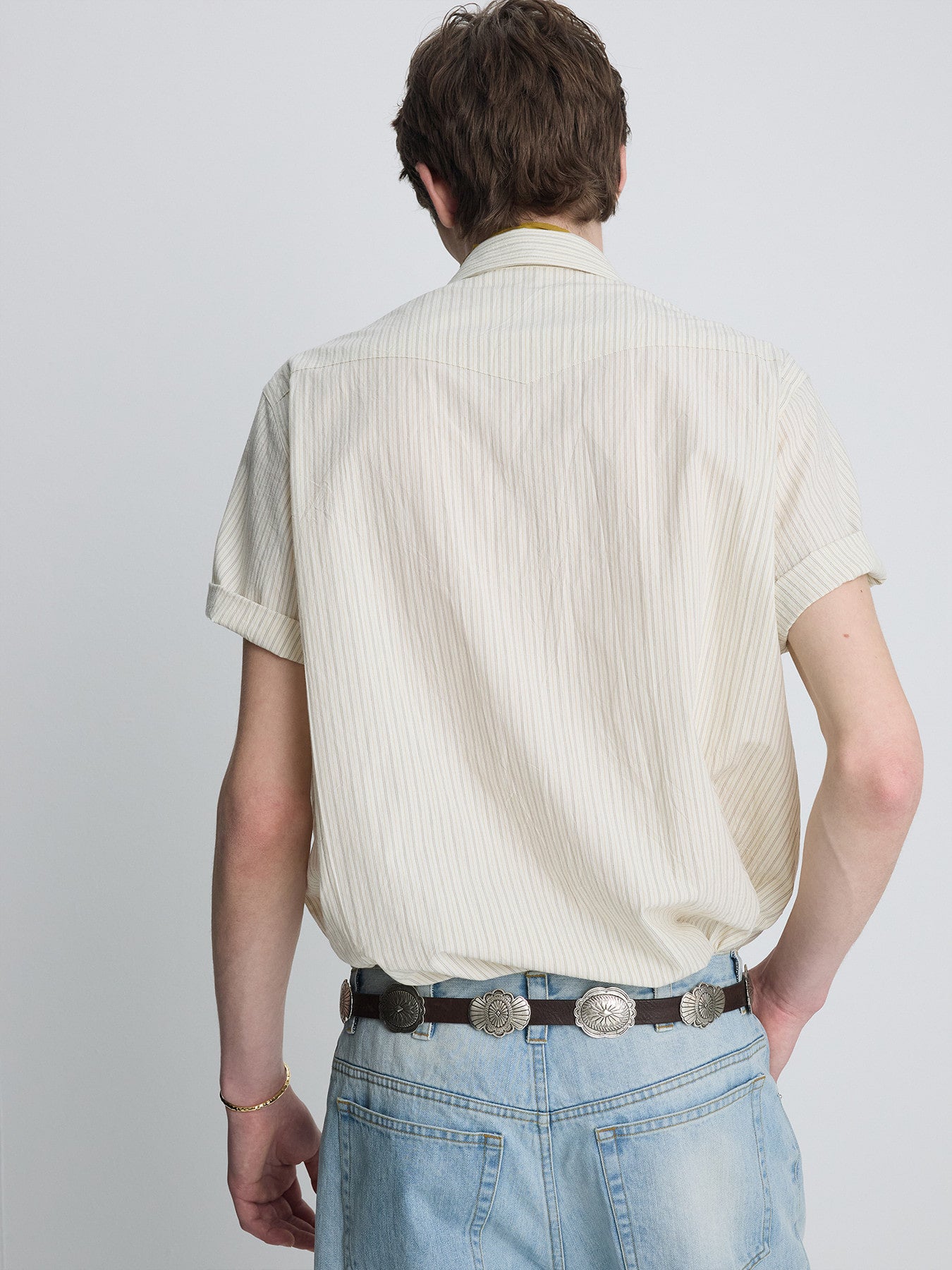 Tonywack - Striped Cotton Western Shirt (Ecru) product image 5 | TRAB K-Fashion Australia