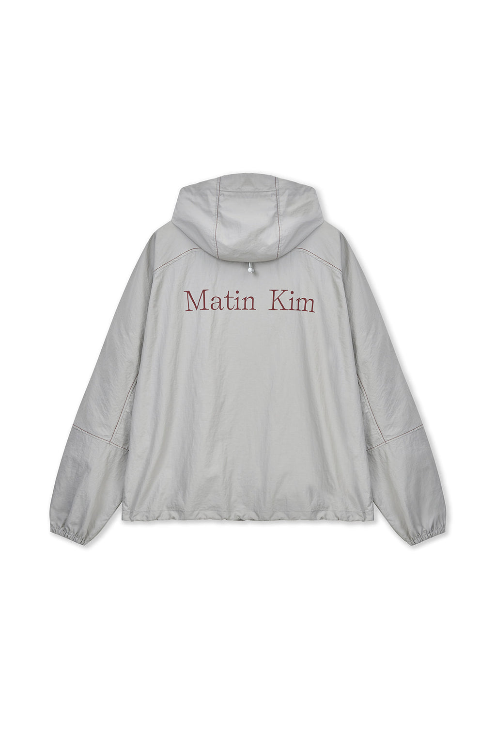 Matin Kim - Back Logo Hoody Wind Breaker (Light Beige) product image 2 | TRAB K-Fashion Australia