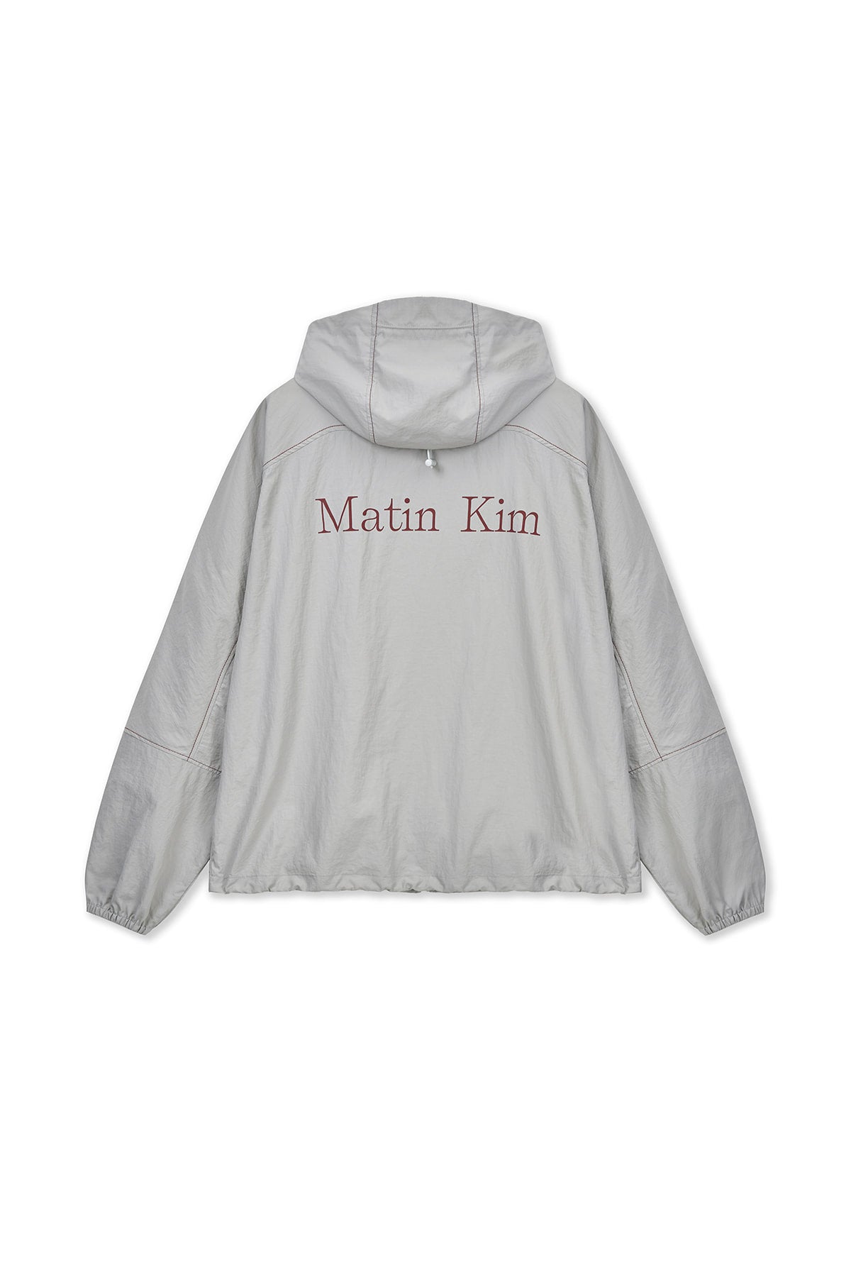 Matin Kim - Back Logo Hoody Wind Breaker (Light Beige) product image 2 | TRAB K-Fashion Australia