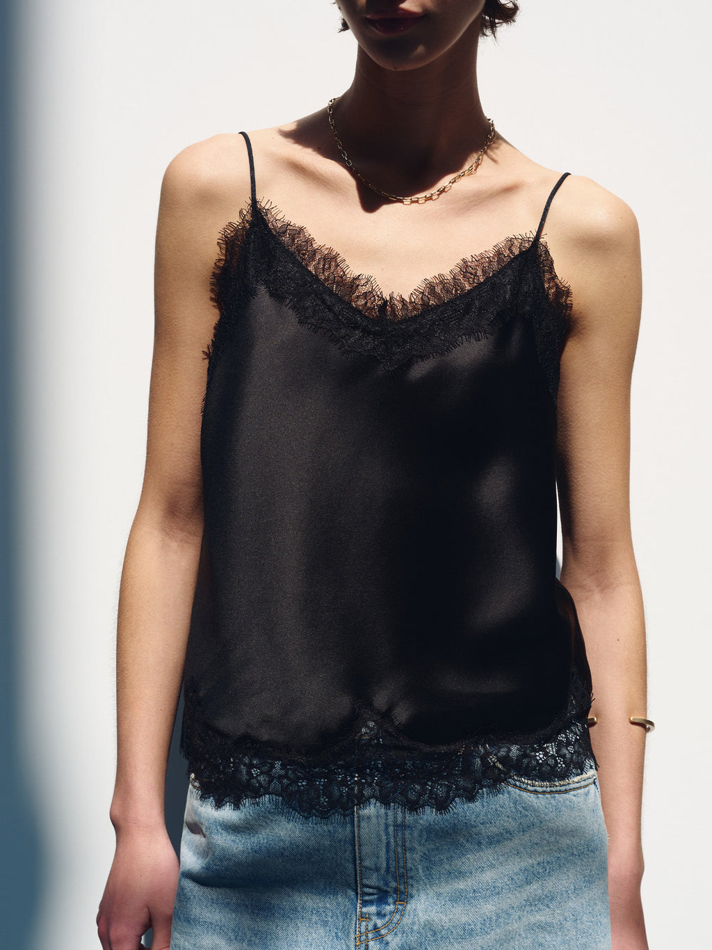 Tonywack - Satin Lace Camisole (Black) product image 5 | TRAB K-Fashion Australia