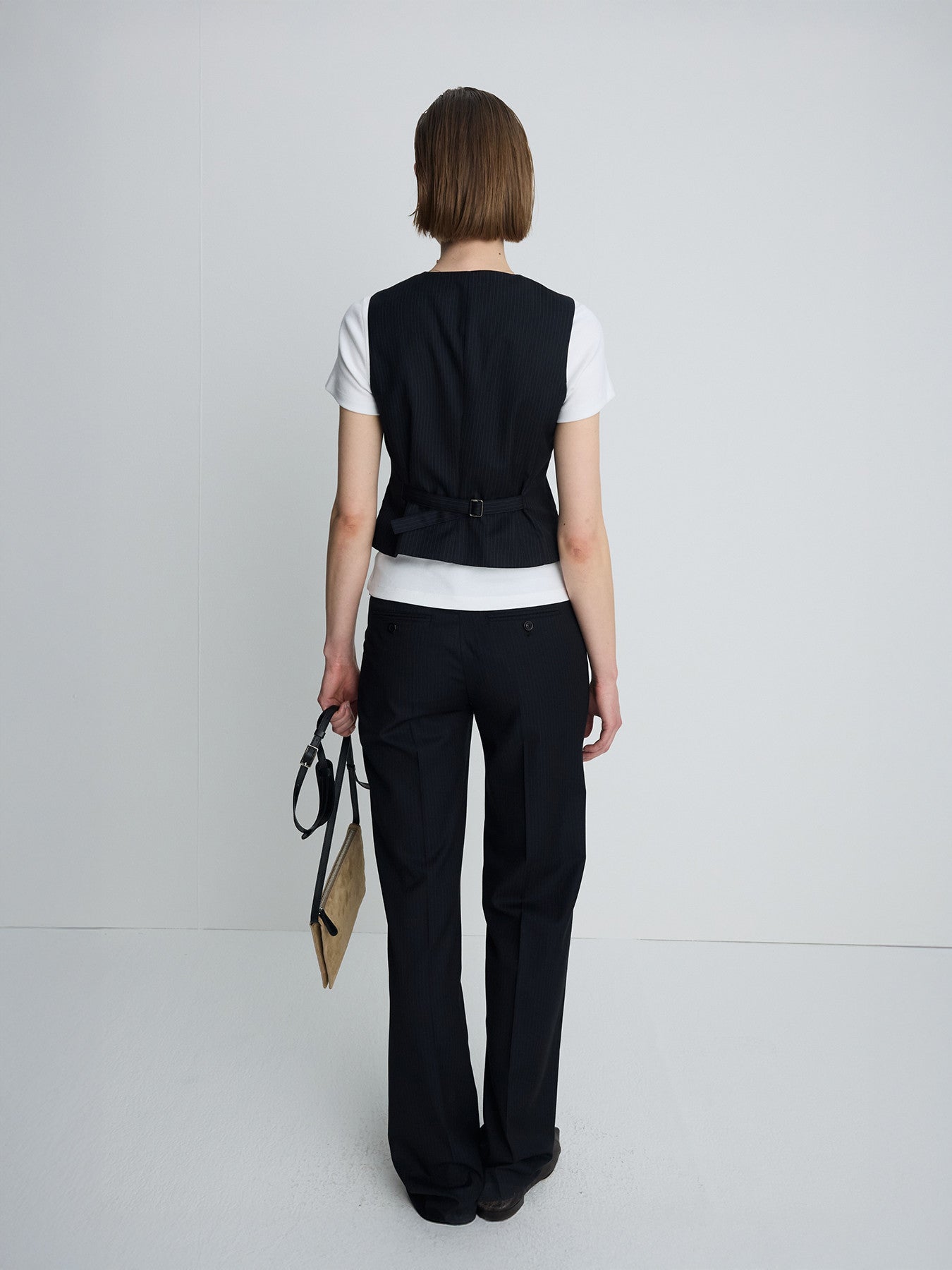 Tonywack - Wool Tailored Vest (Navy Pinstripe) product image 3 | TRAB K-Fashion Australia