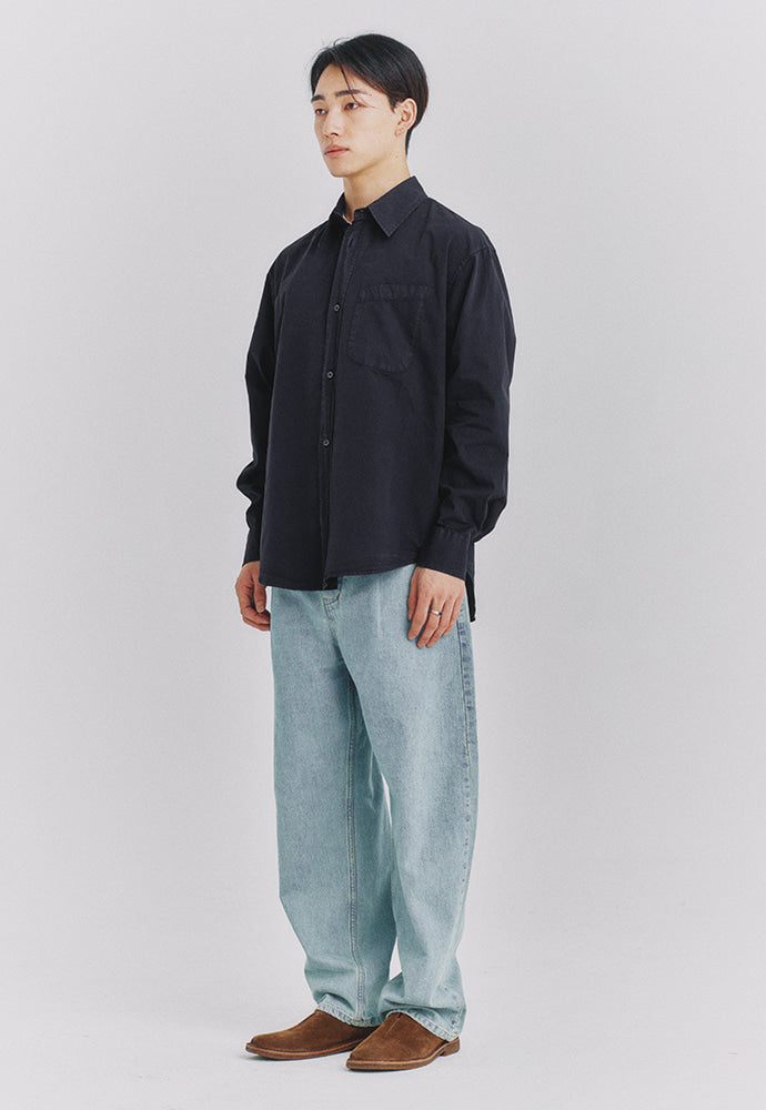 Art if acts - One Tuck Curve Denim Pants (Light Blue) product image 5 | TRAB K-Fashion Australia