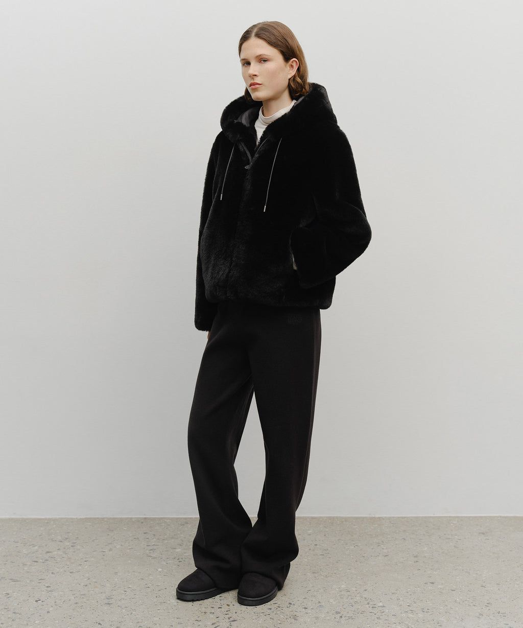 Marithe & Francois Girbaud - Hooded Faux Fur Jacket (Black) product image 5 | TRAB K-Fashion Australia