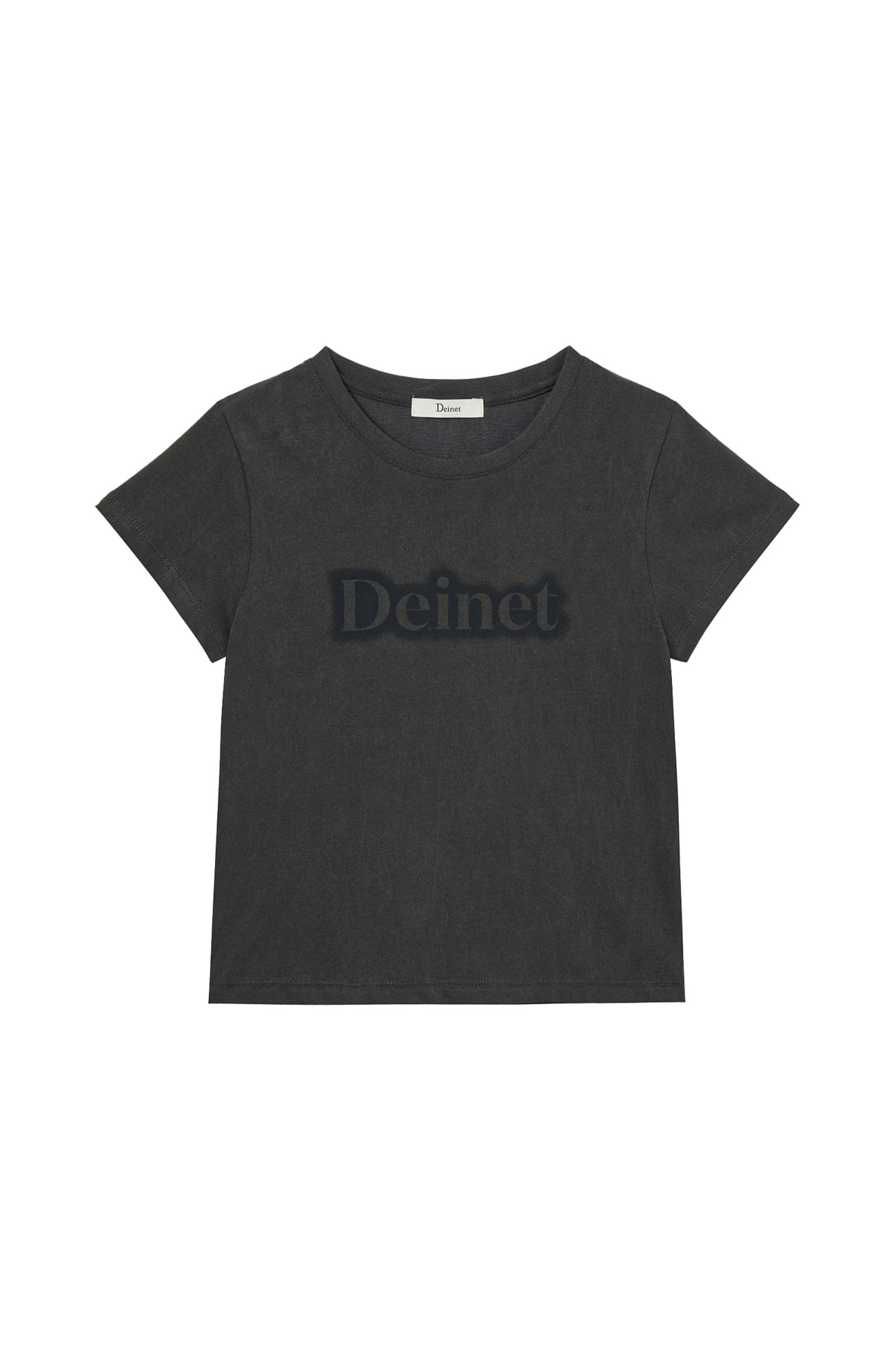 Deinet - Spray Logo Pigment T-Shirt (Charcoal) product image 1 | TRAB K-Fashion Australia