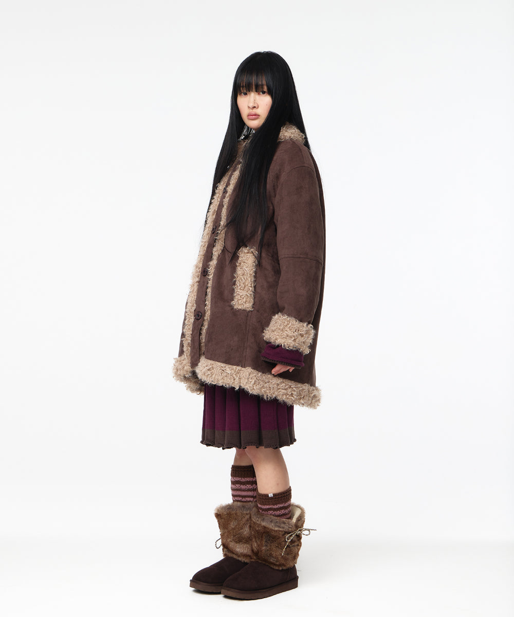Coyseio - Hairy Suede Mustang Jacket (Brown) product image 12 | TRAB K-Fashion Australia