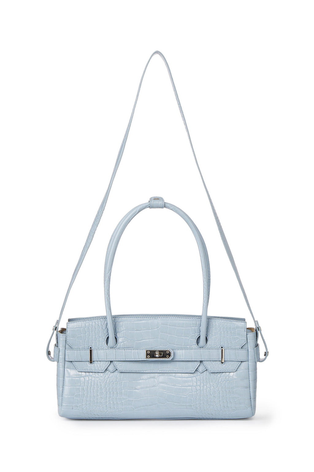 Deinet - Crocodile Pattern Two-Way Bag (Sky Blue) product image 4 | TRAB K-Fashion Australia