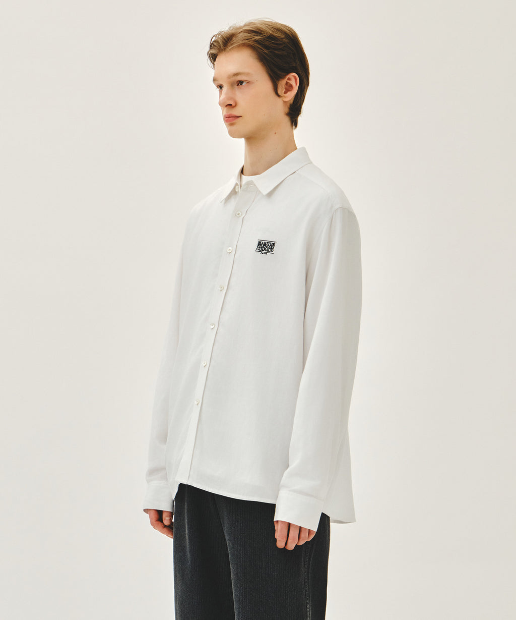 Marithe & Francois Girbaud - Classic Logo Linen Shirt (White) product image 2 | TRAB K-Fashion Australia