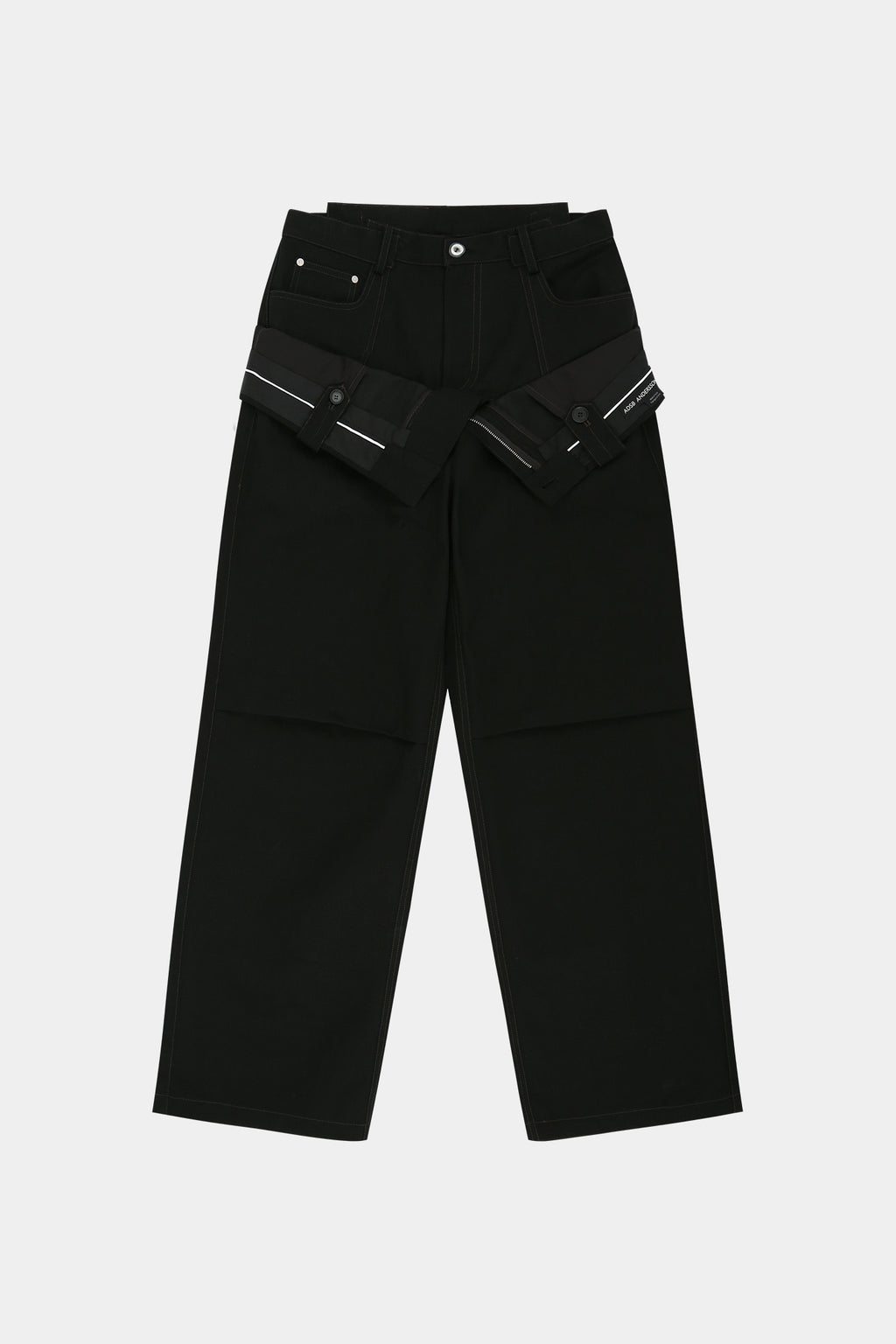 Andersson Bell - Double Waistband Wide-Leg Trousers (Black) product image 11 | TRAB K-Fashion Australia