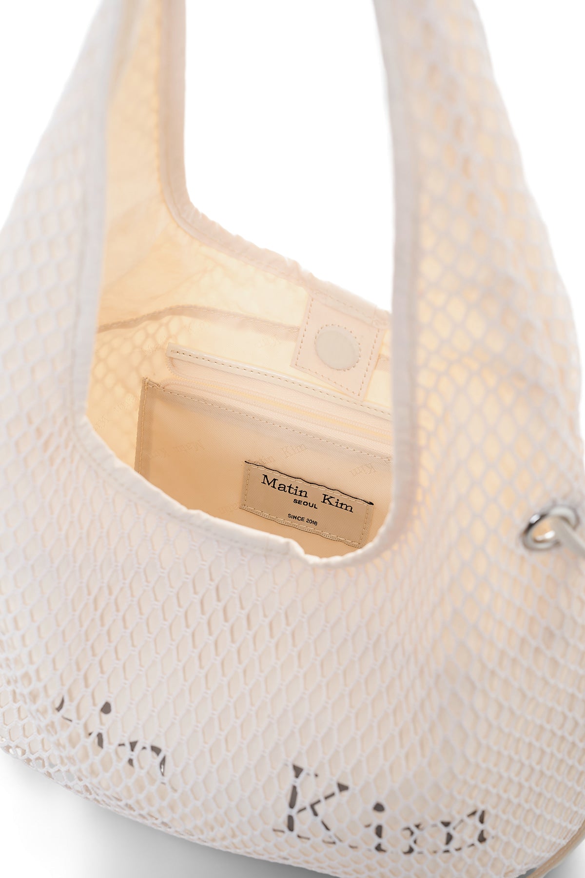 Matin Kim - Side Strap Mesh Mini Tote Bag (Ivory) product image 4 | TRAB K-Fashion Australia