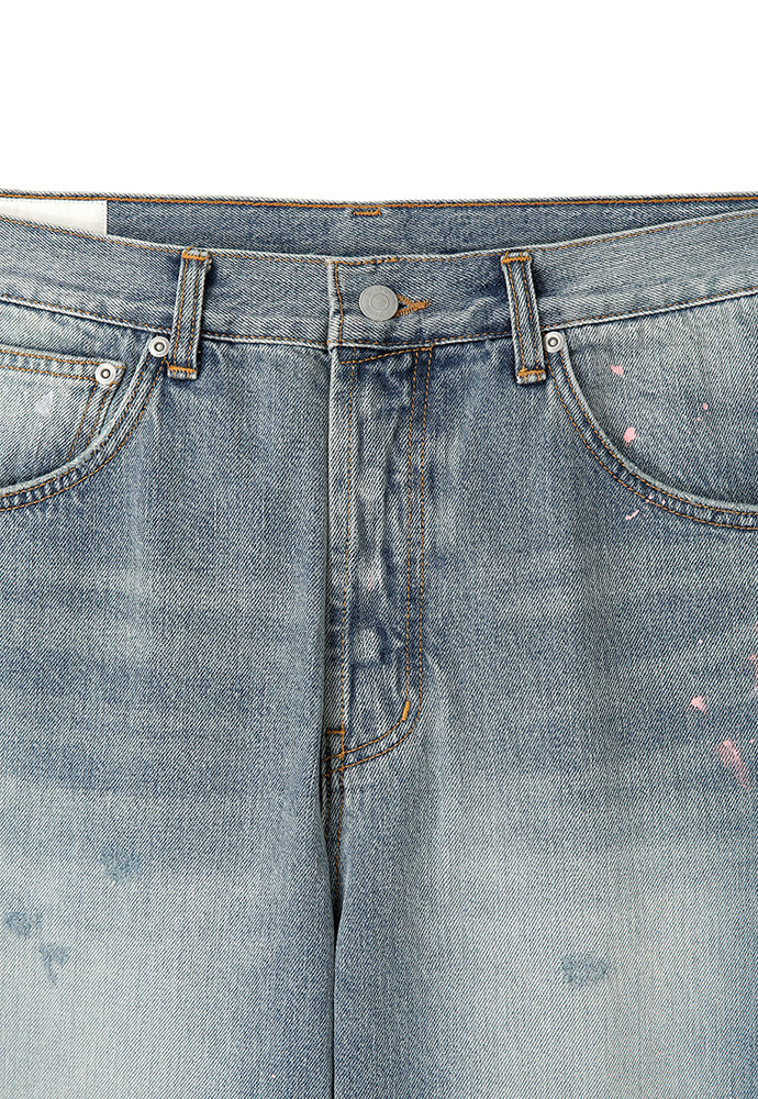 Art if acts - Painted Regular 5P Denim Pants (Used Light Blue) product image 8 | TRAB K-Fashion Australia