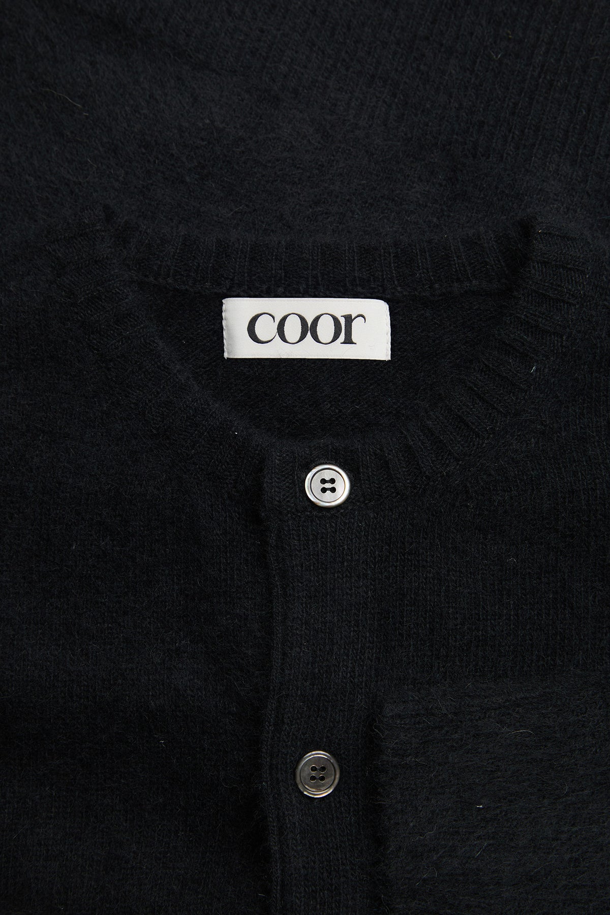Coor - Raccoon Cropped Round Cardigan (Black) product image 5 | TRAB K-Fashion Australia