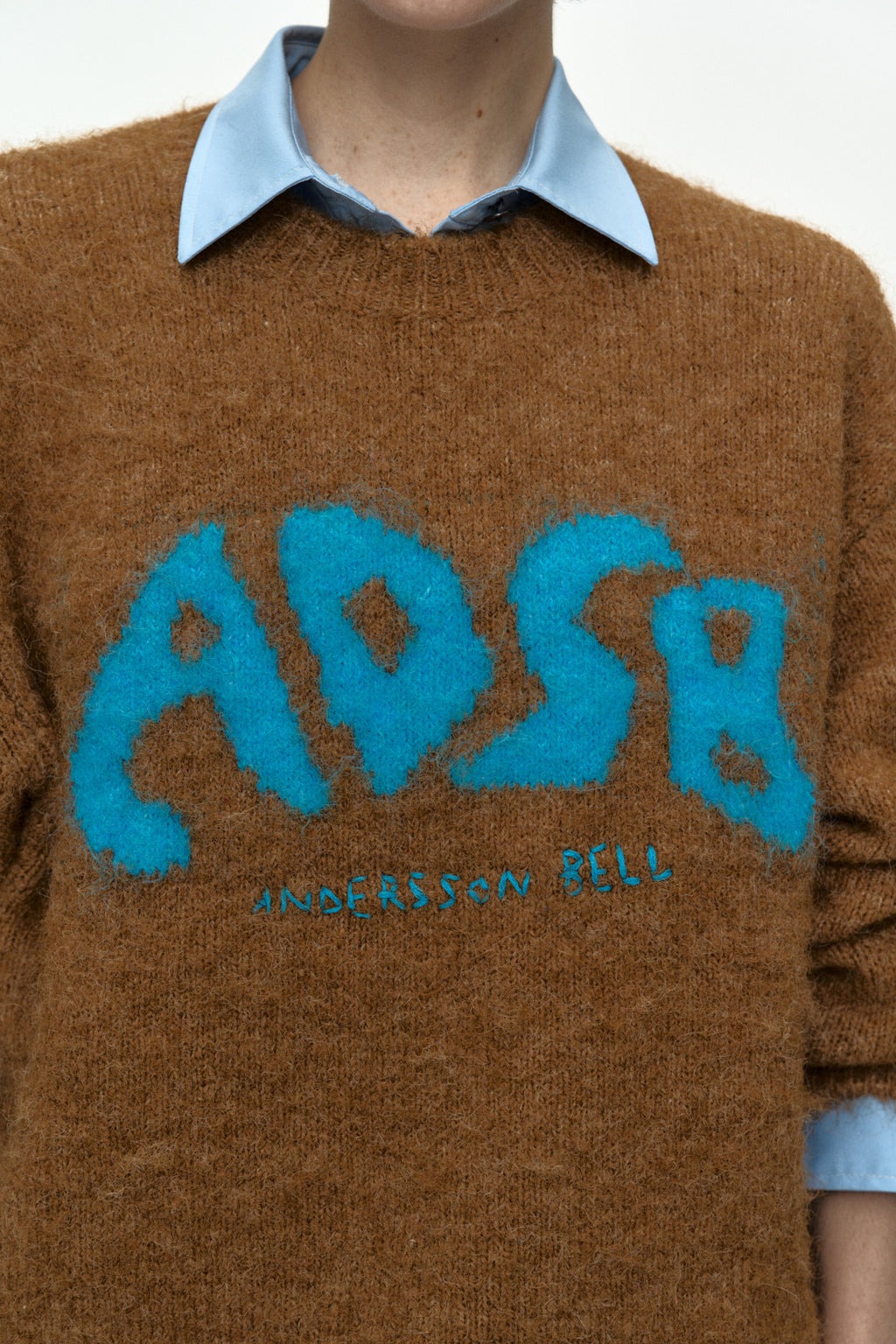 Andersson Bell - Adsb Intarsia Crew-Neck Sweater (Brown) product image 11 | TRAB K-Fashion Australia