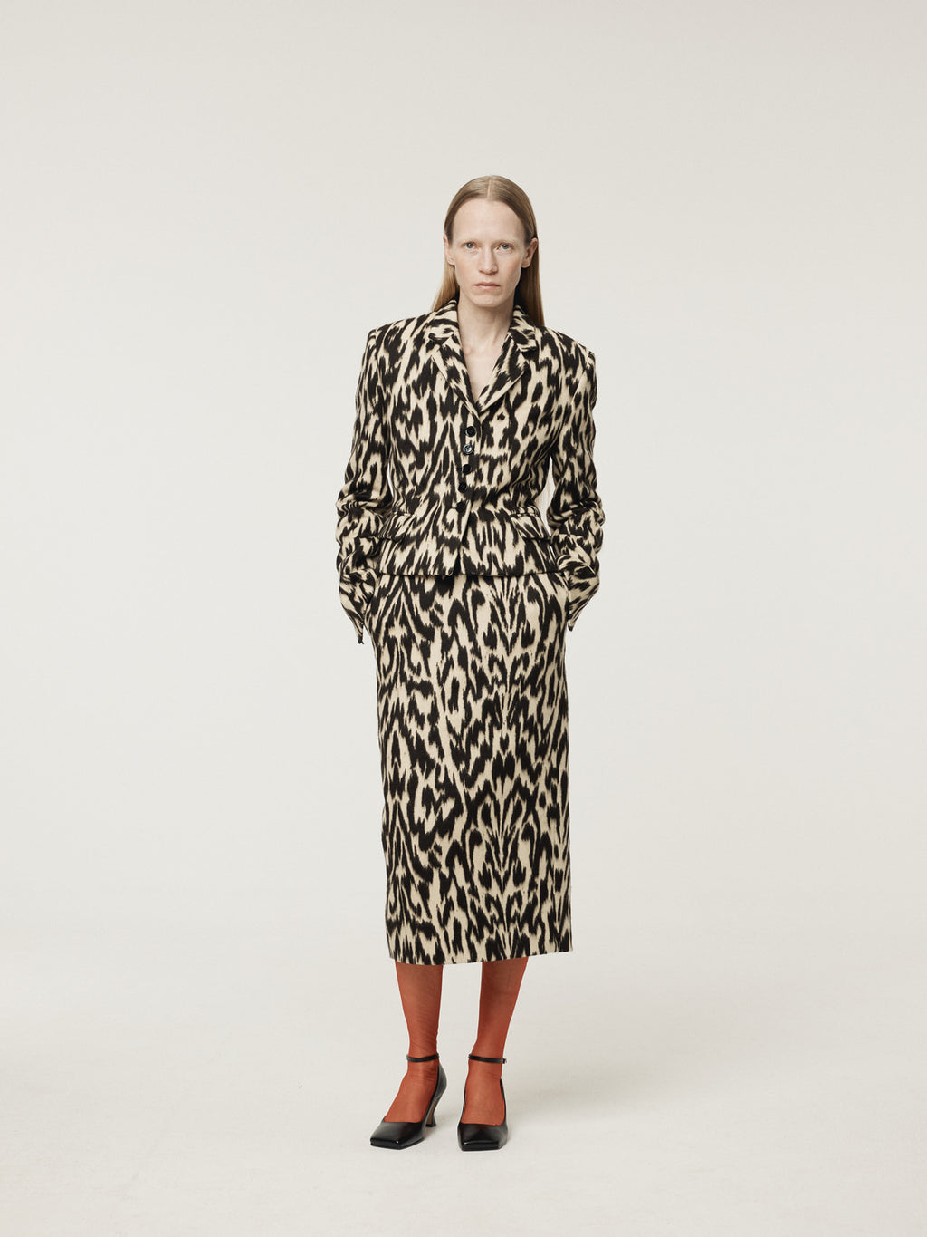 Recto - Leopard Short Jacket (Dark Brown) product image 2 | TRAB K-Fashion Australia