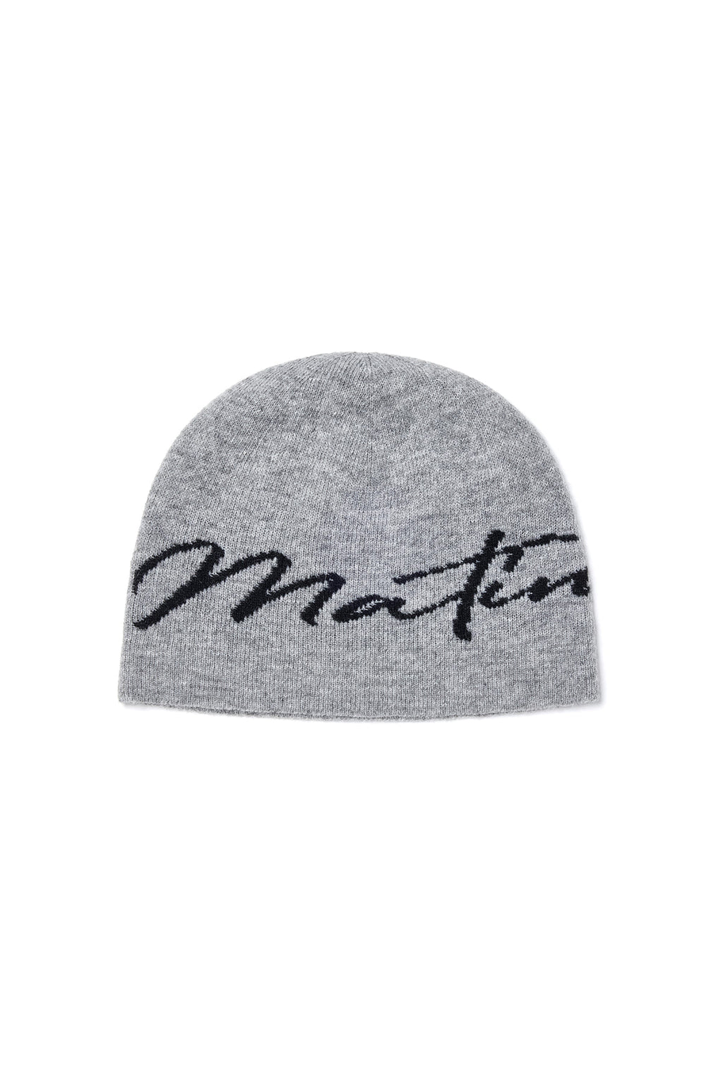 Matin Kim - Matin Logo Script Beanie (Grey) product image 2 | TRAB K-Fashion Australia
